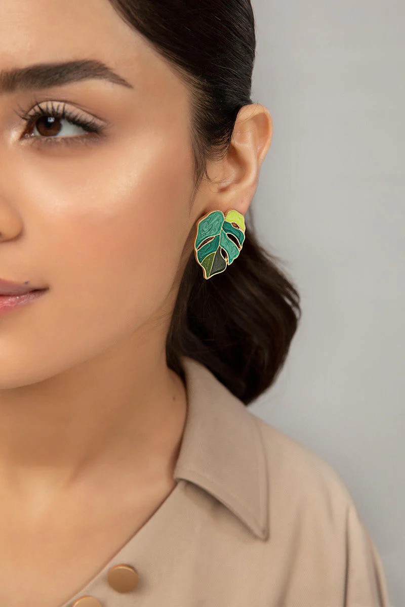 Earrings Green AER-W21-010