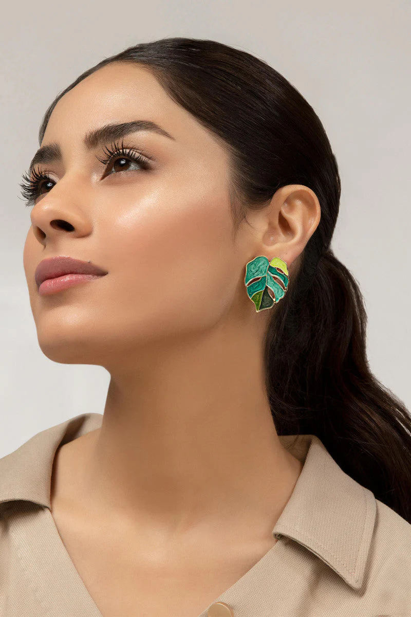 Earrings Green AER-W21-010 - Image 2