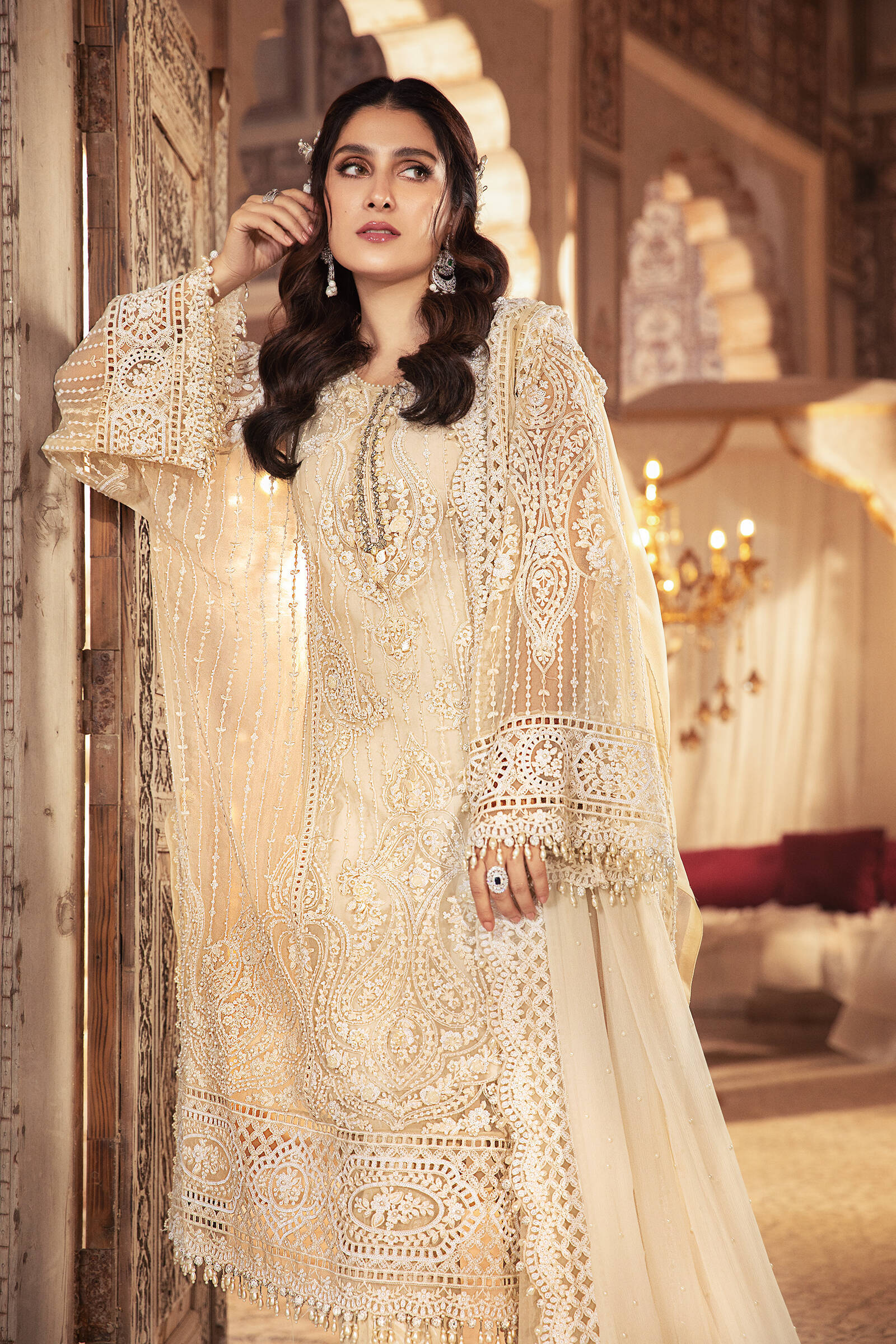 Unstitched MBROIDERED - Pearl White (BD-2304) - Image 4