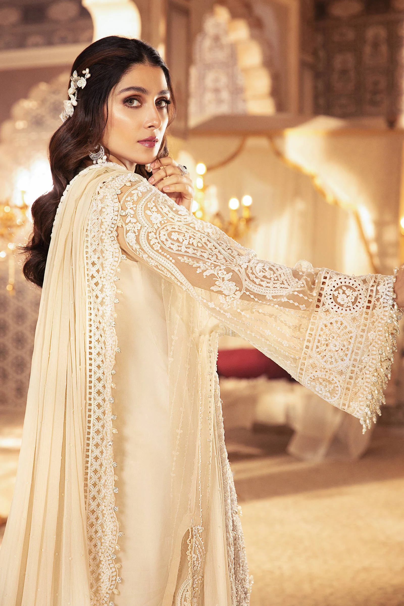 Unstitched MBROIDERED - Pearl White (BD-2304) - Image 5