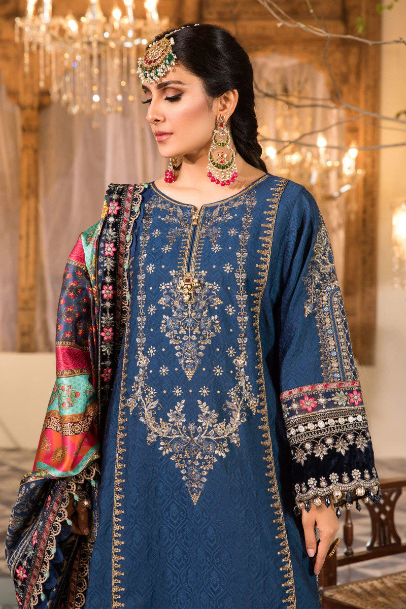 Unstitched MBROIDERED - Midnight Blue (BD-2407) - Image 2