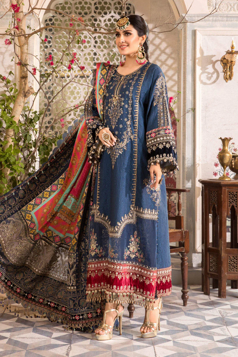 Unstitched MBROIDERED - Midnight Blue (BD-2407) - Image 3
