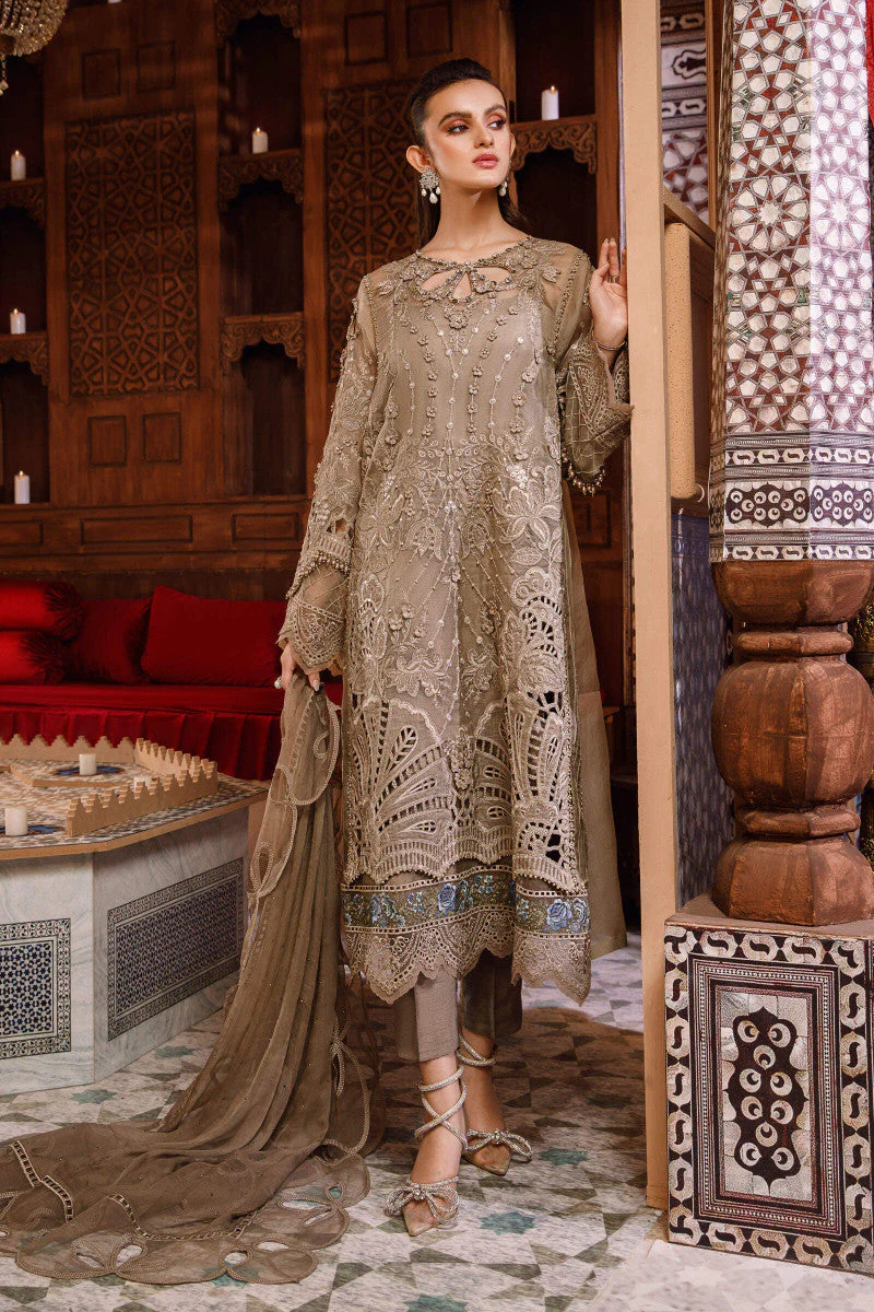 Unstitched MBROIDERED - Coffee (BD-2501) - Image 4