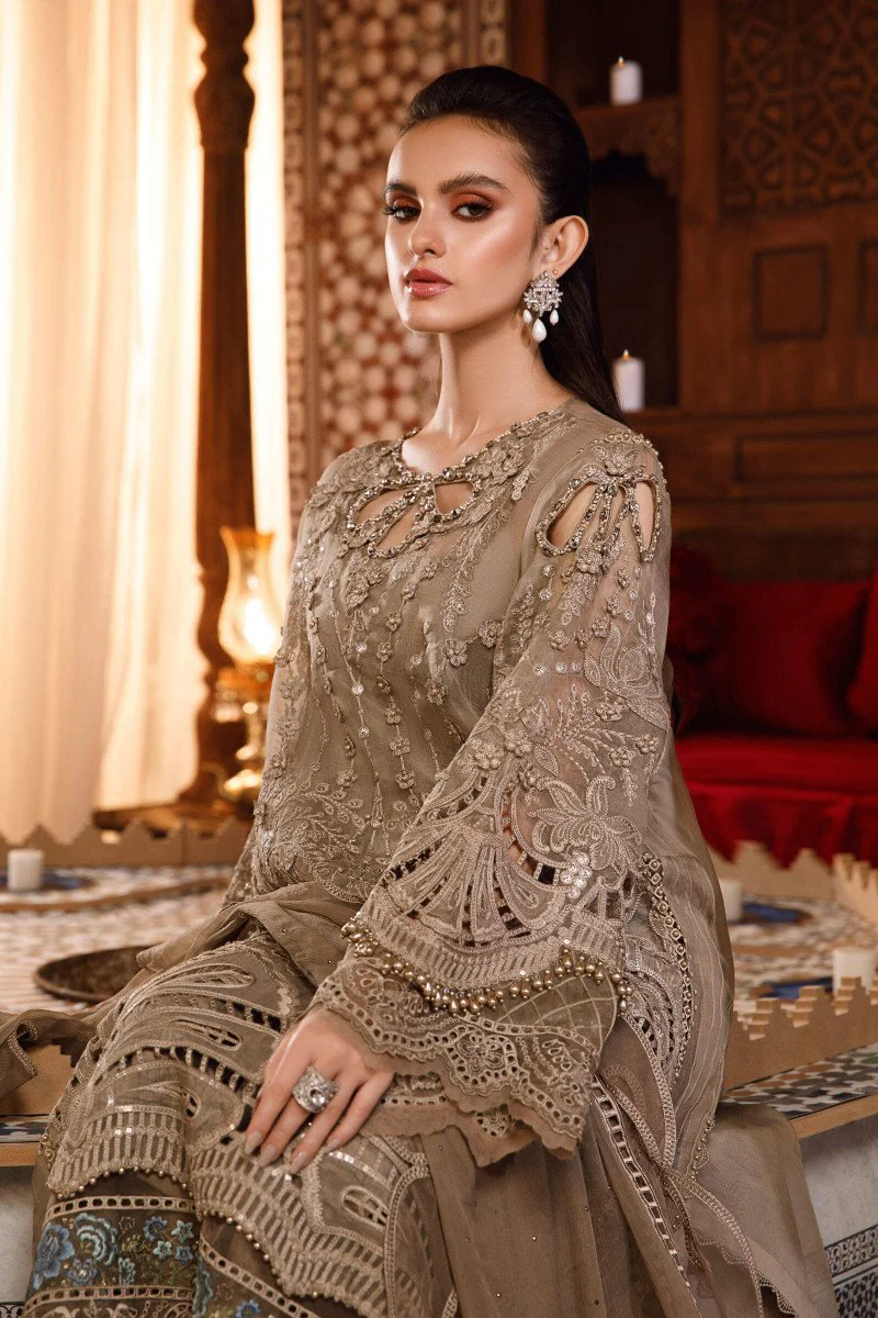 Unstitched MBROIDERED - Coffee (BD-2501) - Image 5