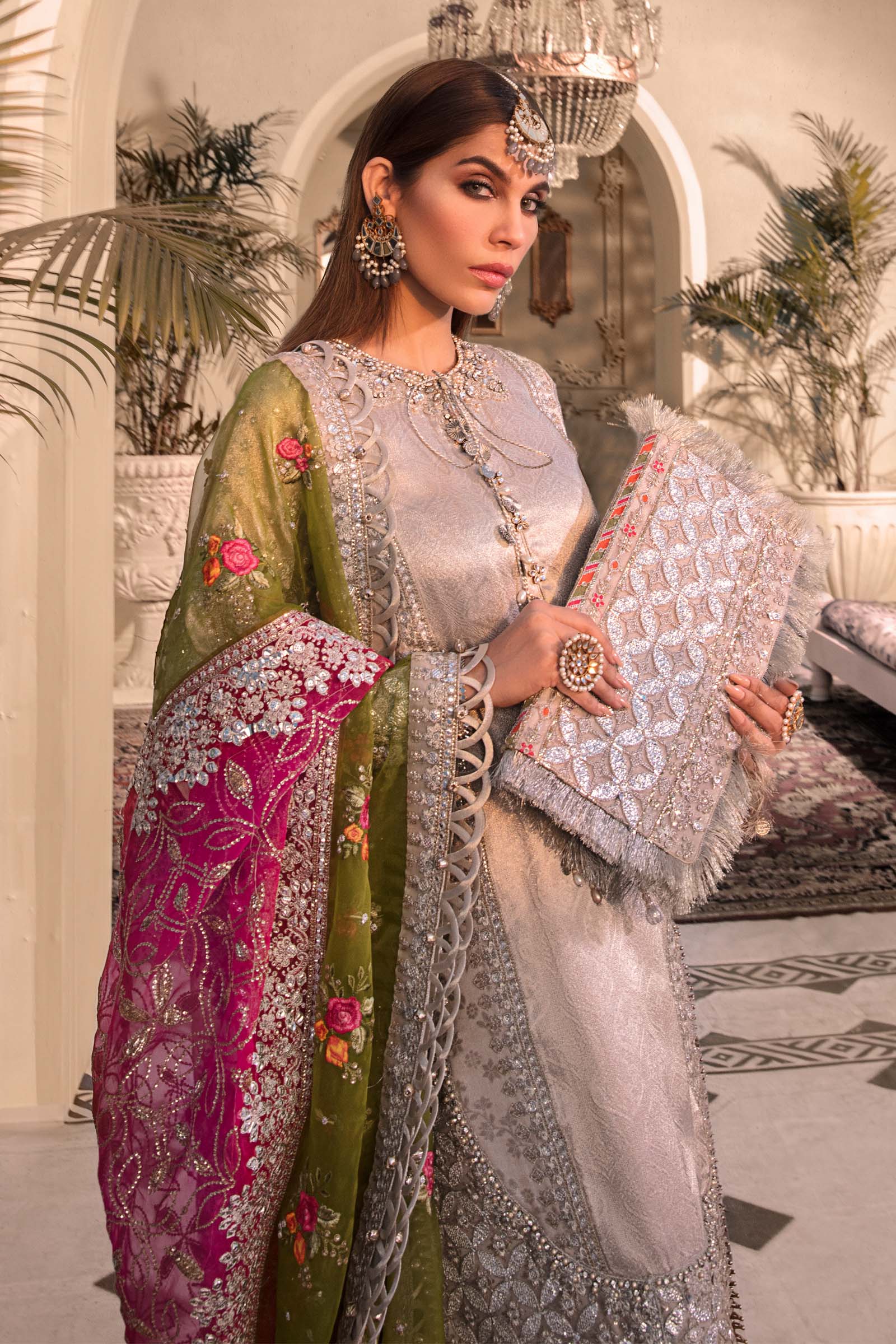 Unstitched MBROIDERED - Silver BD-2601 - Image 3