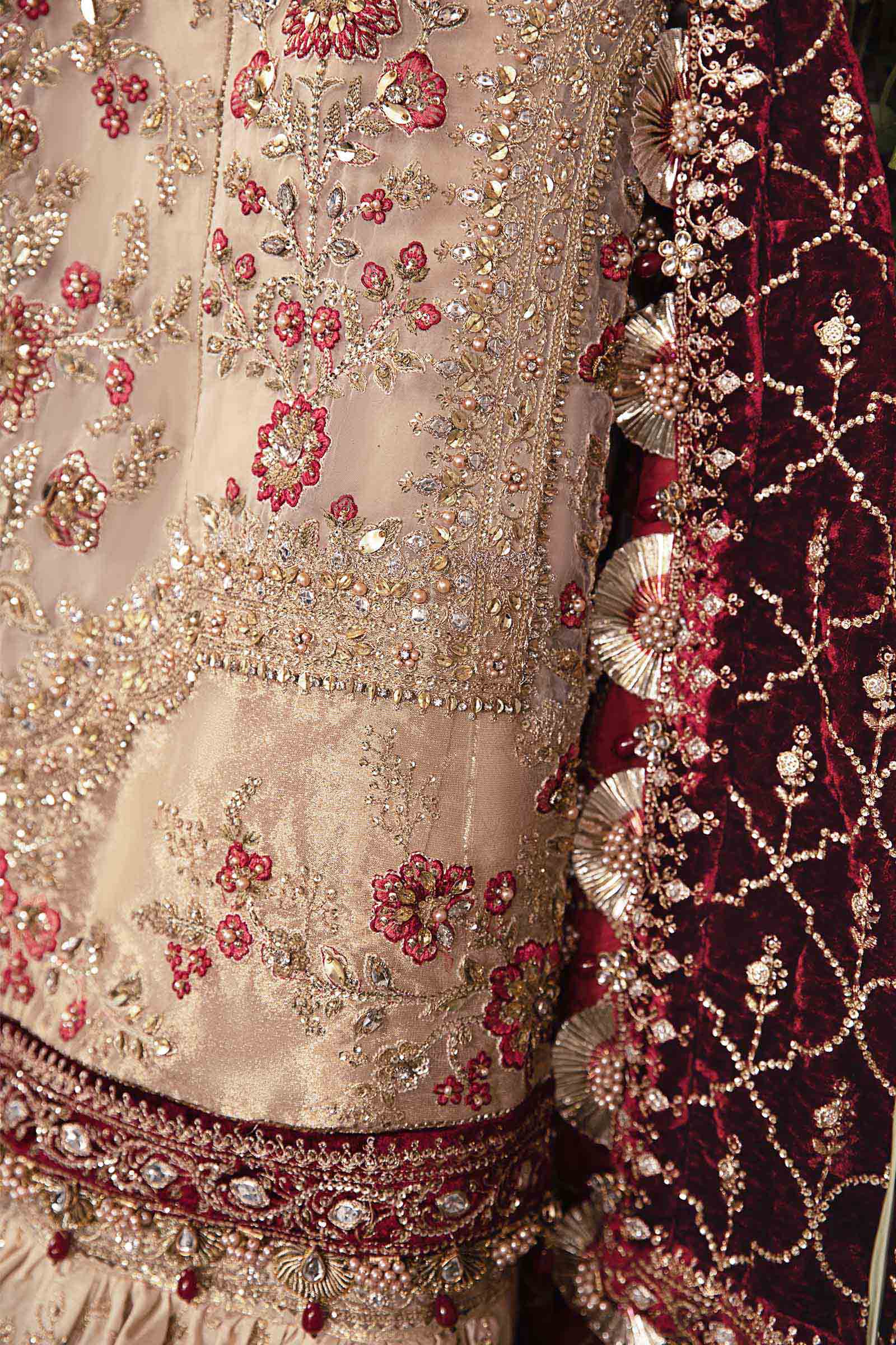 3 Piece Unstitched Embroidered Organza Suit | BD-2905 - Image 5
