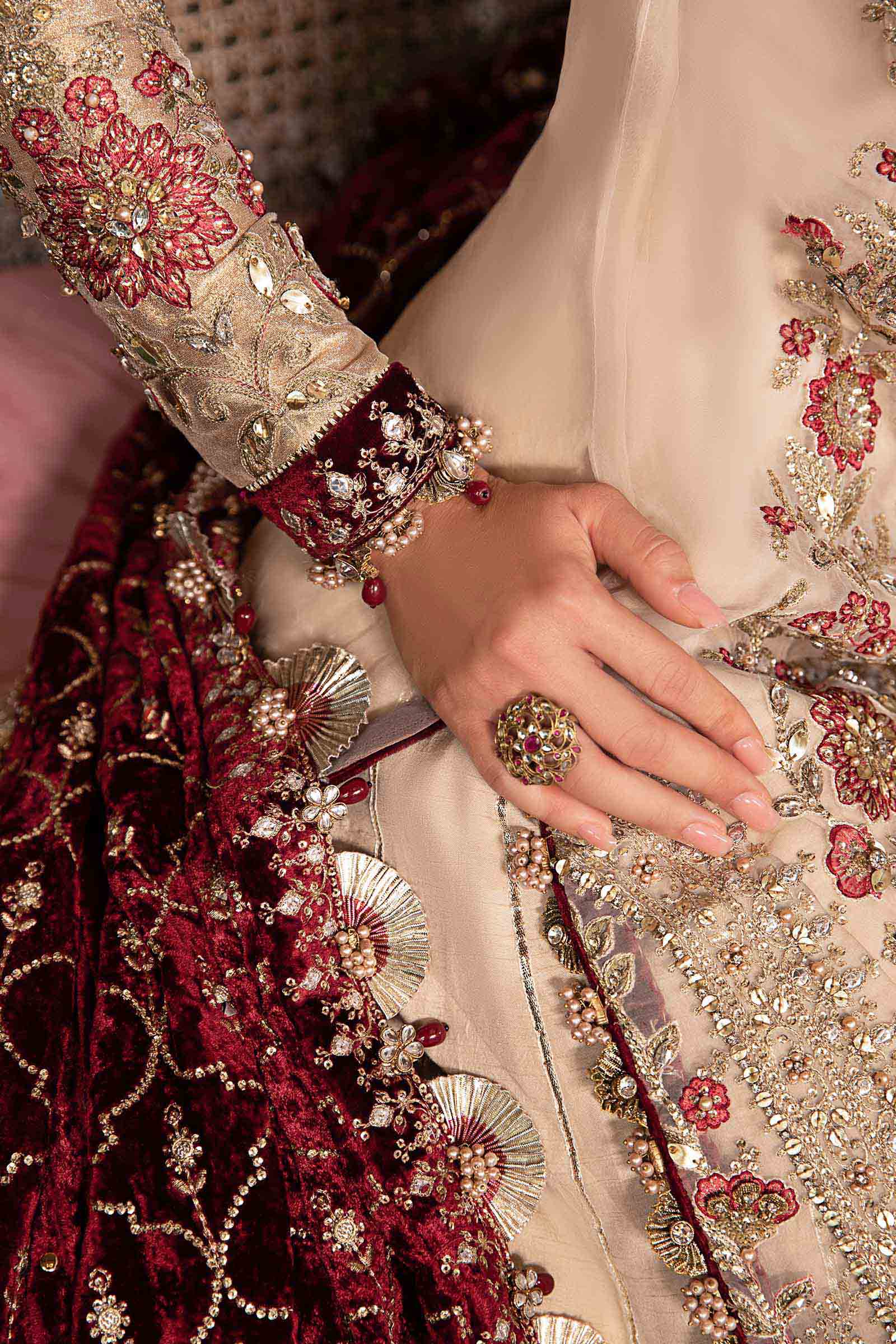 3 Piece Unstitched Embroidered Organza Suit | BD-2905 - Image 6