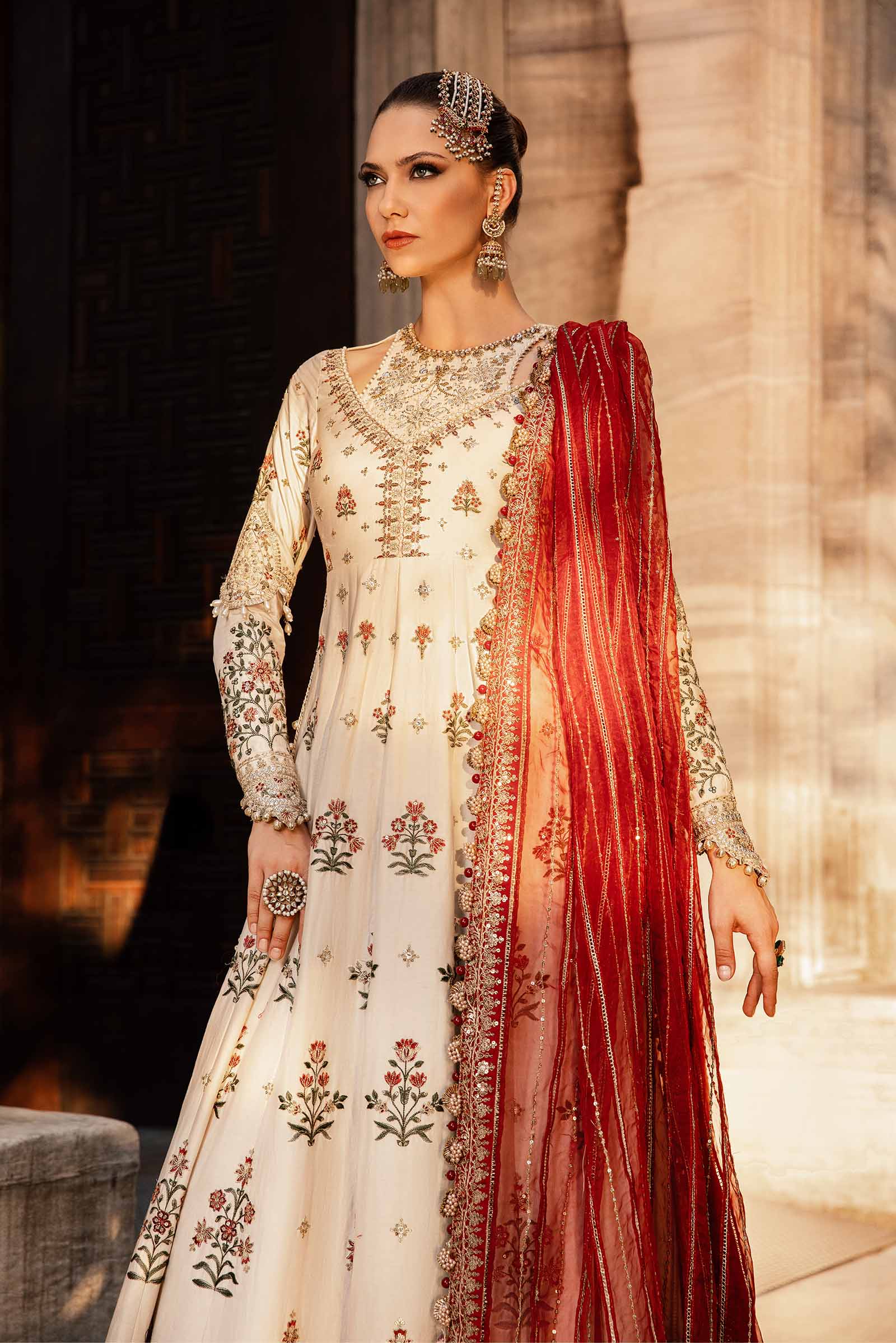 Unstitched Embroidered Cotton Satin Suit | CST-801 - Image 3