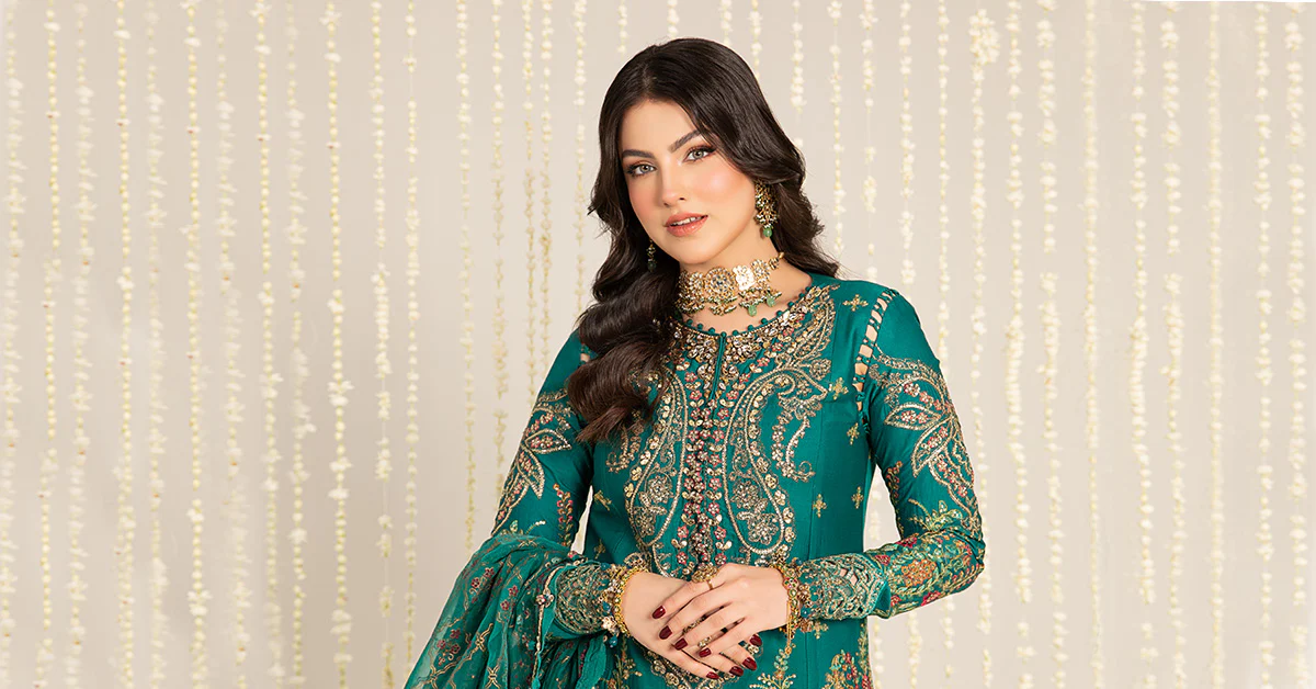 Unstitched Embroidered Cotton Satin Suit | CST-805 - Image 10