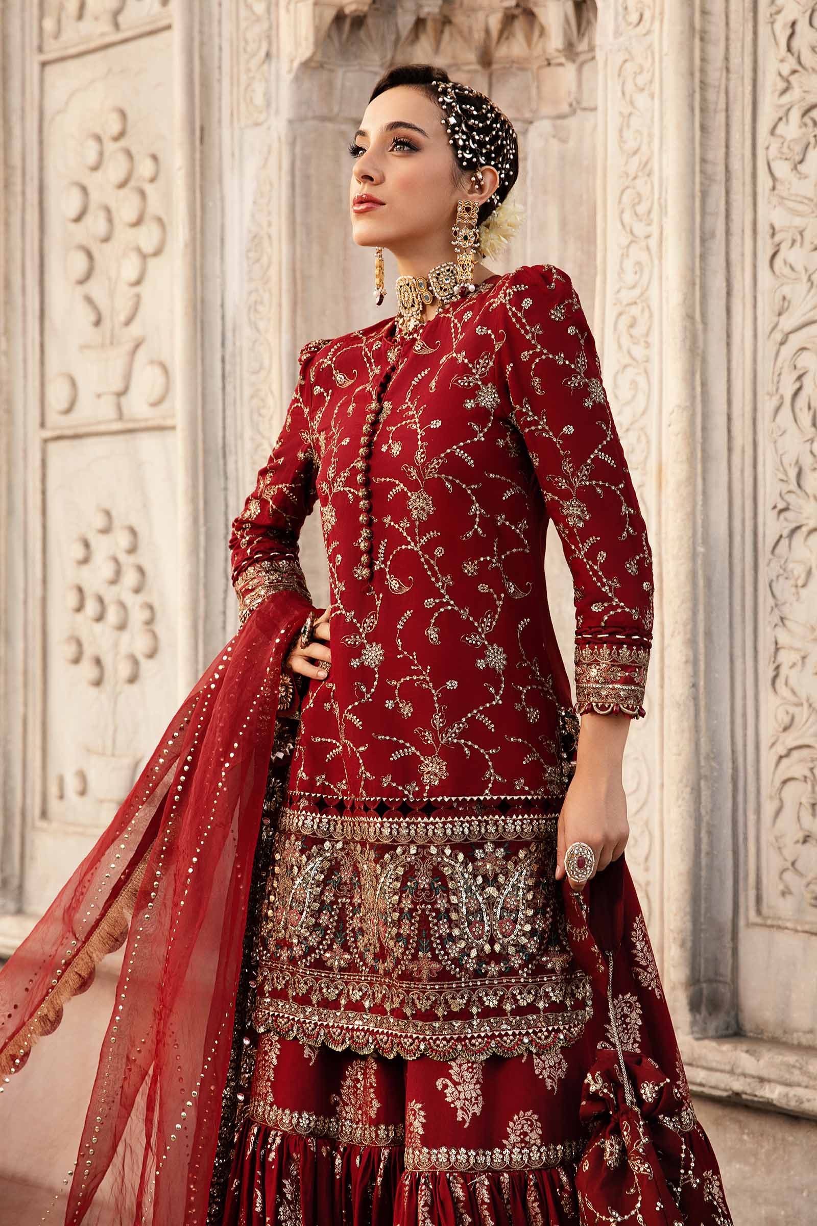 Unstitched Embroidered Cotton Satin Suit | CST-807 - Image 3