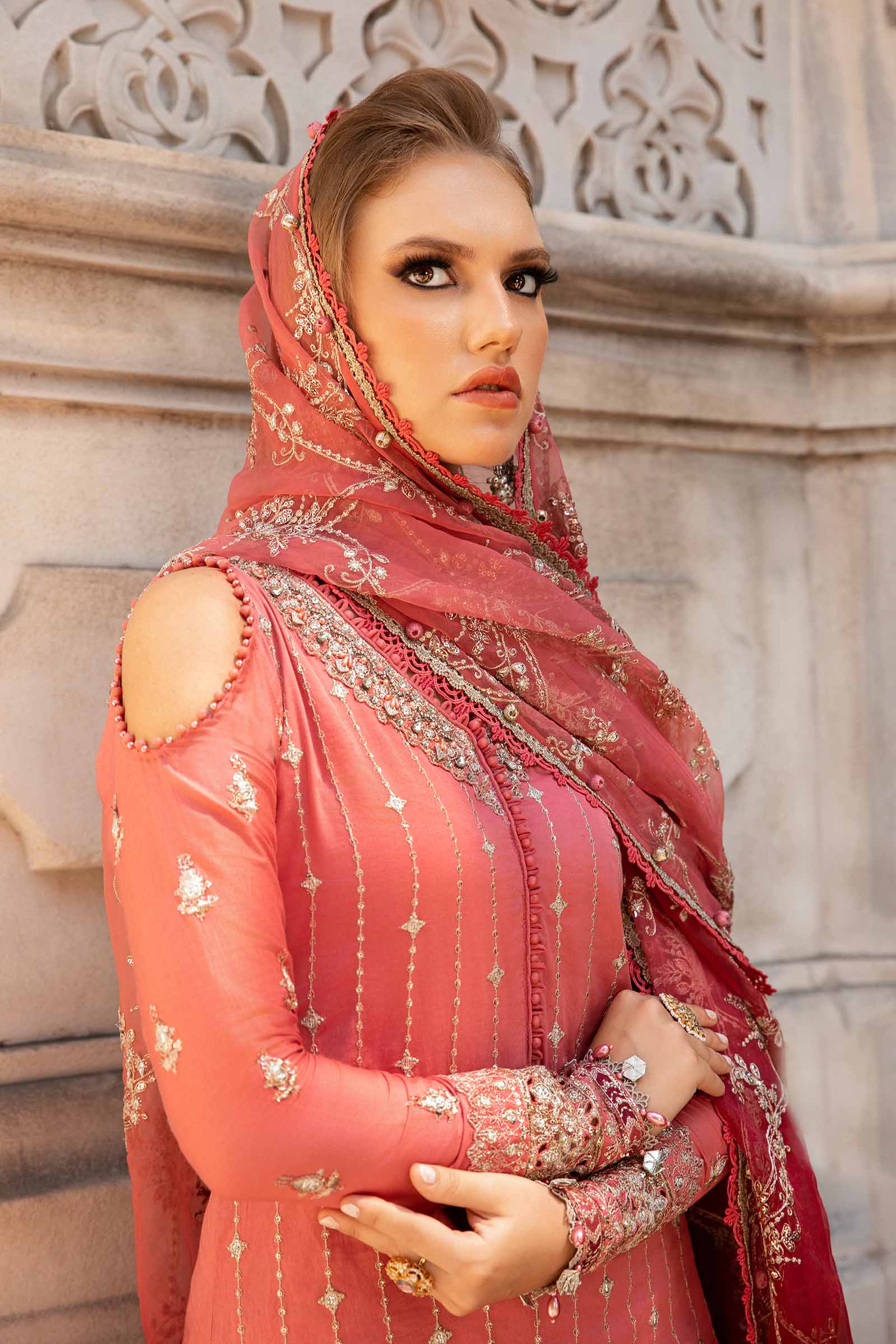 Unstitched Embroidered Cotton Satin Suit | CST-809 - Image 5