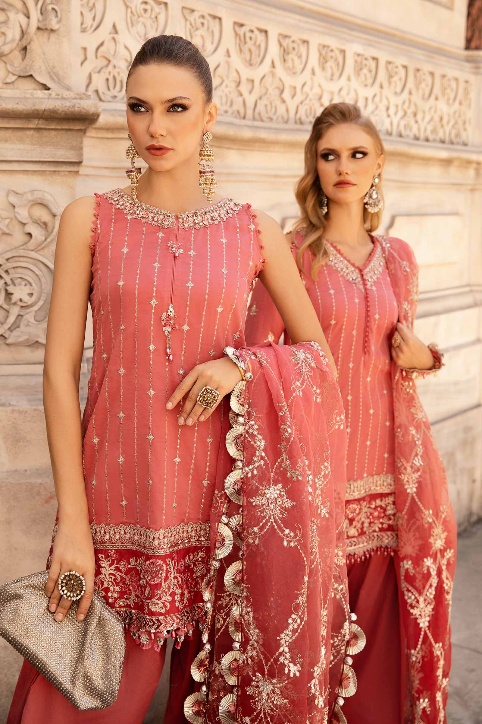 Unstitched Embroidered Cotton Satin Suit | CST-809 - Image 6
