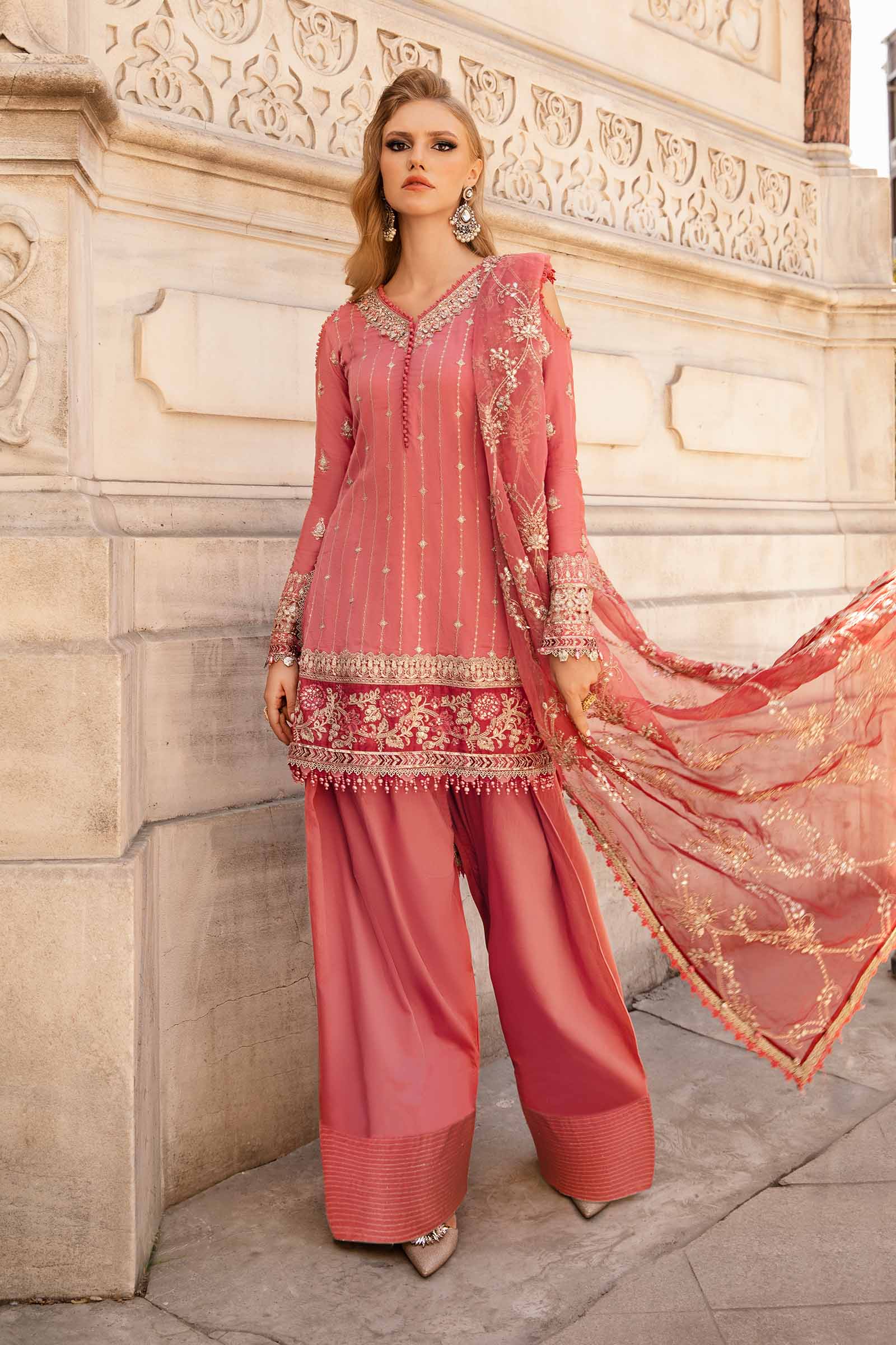 Unstitched Embroidered Cotton Satin Suit | CST-809 - Image 7
