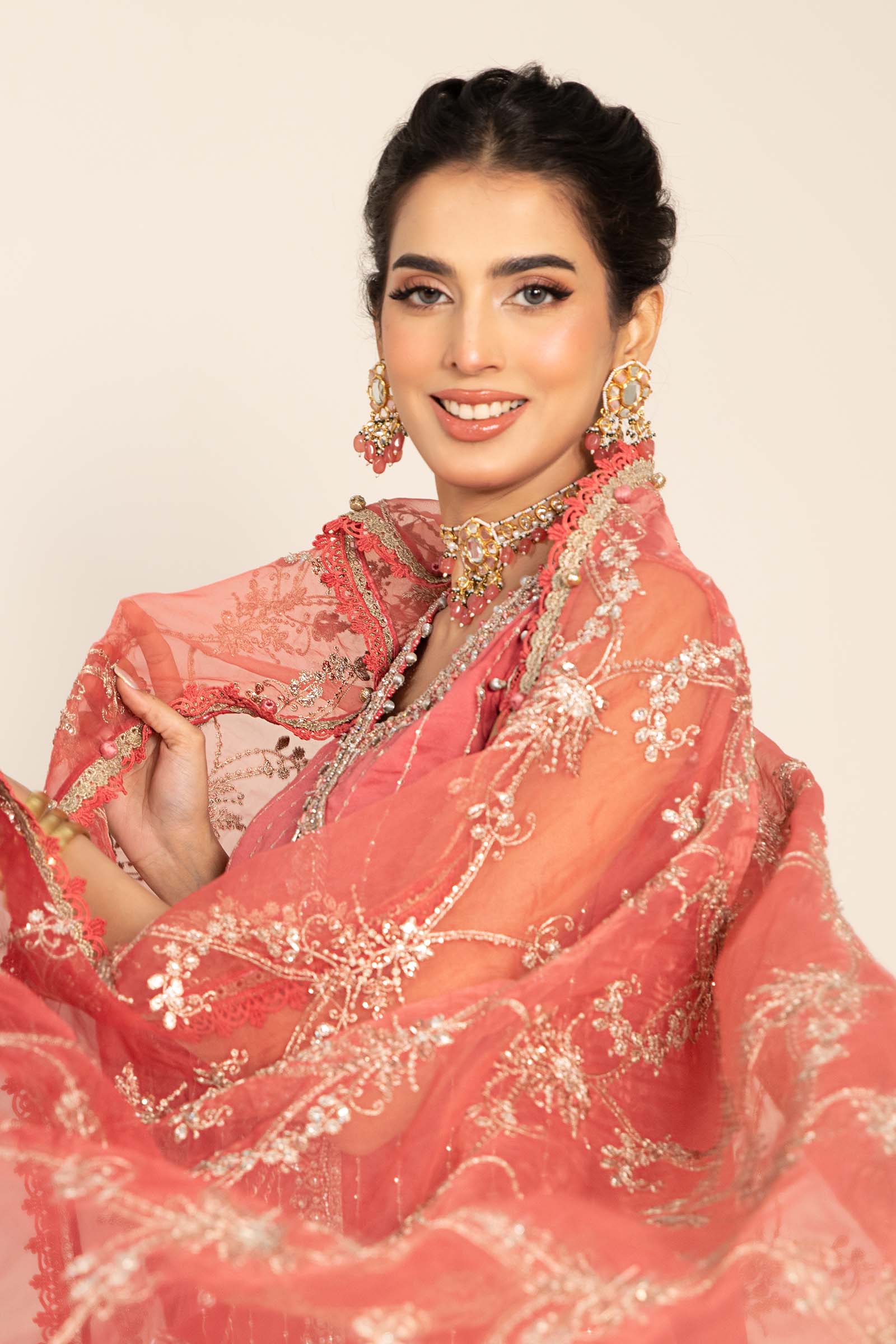 Unstitched Embroidered Cotton Satin Suit | CST-809 - Image 9