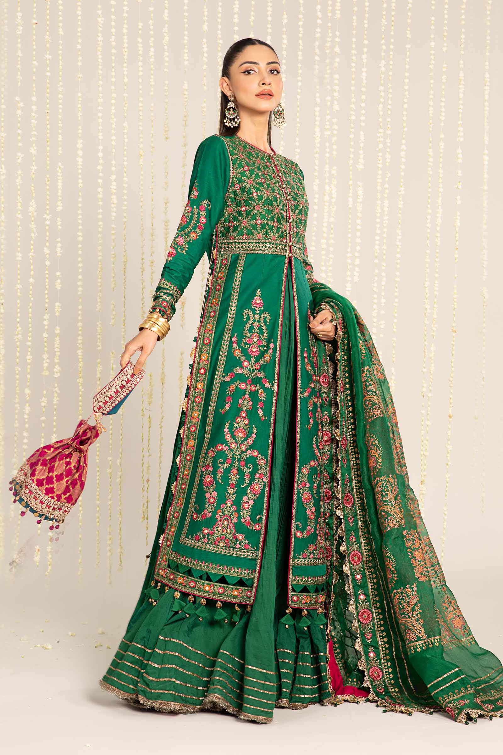 Unstitched Embroidered Cotton Satin Suit | CST-811 - Image 9