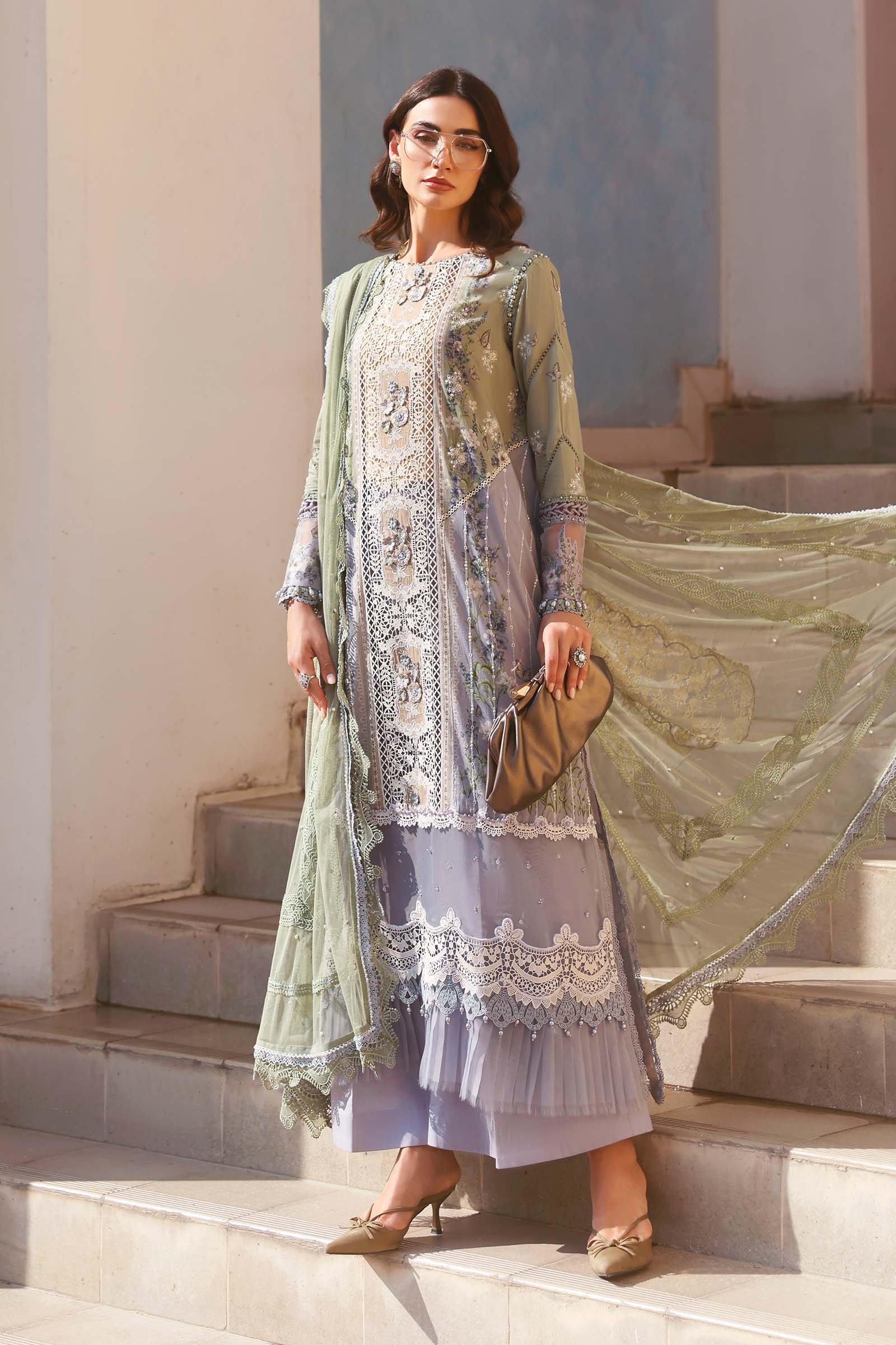 3 Piece Unstitched Embroidered Lawn Suit - Image 5
