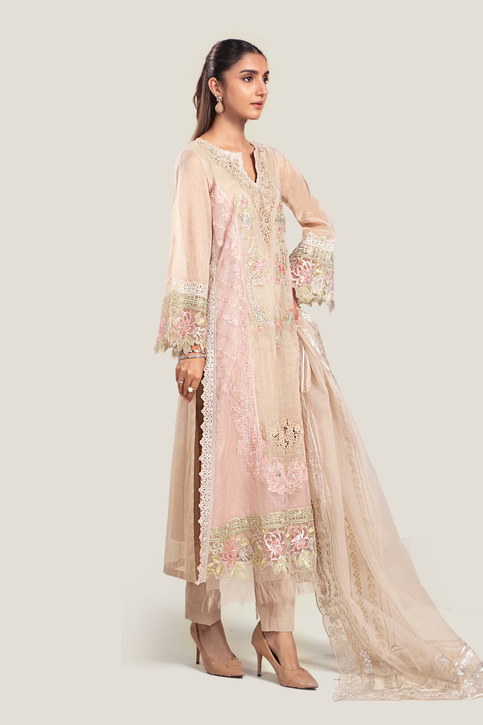 3 Piece Embroidered Yarn Dyed Suit - Image 4