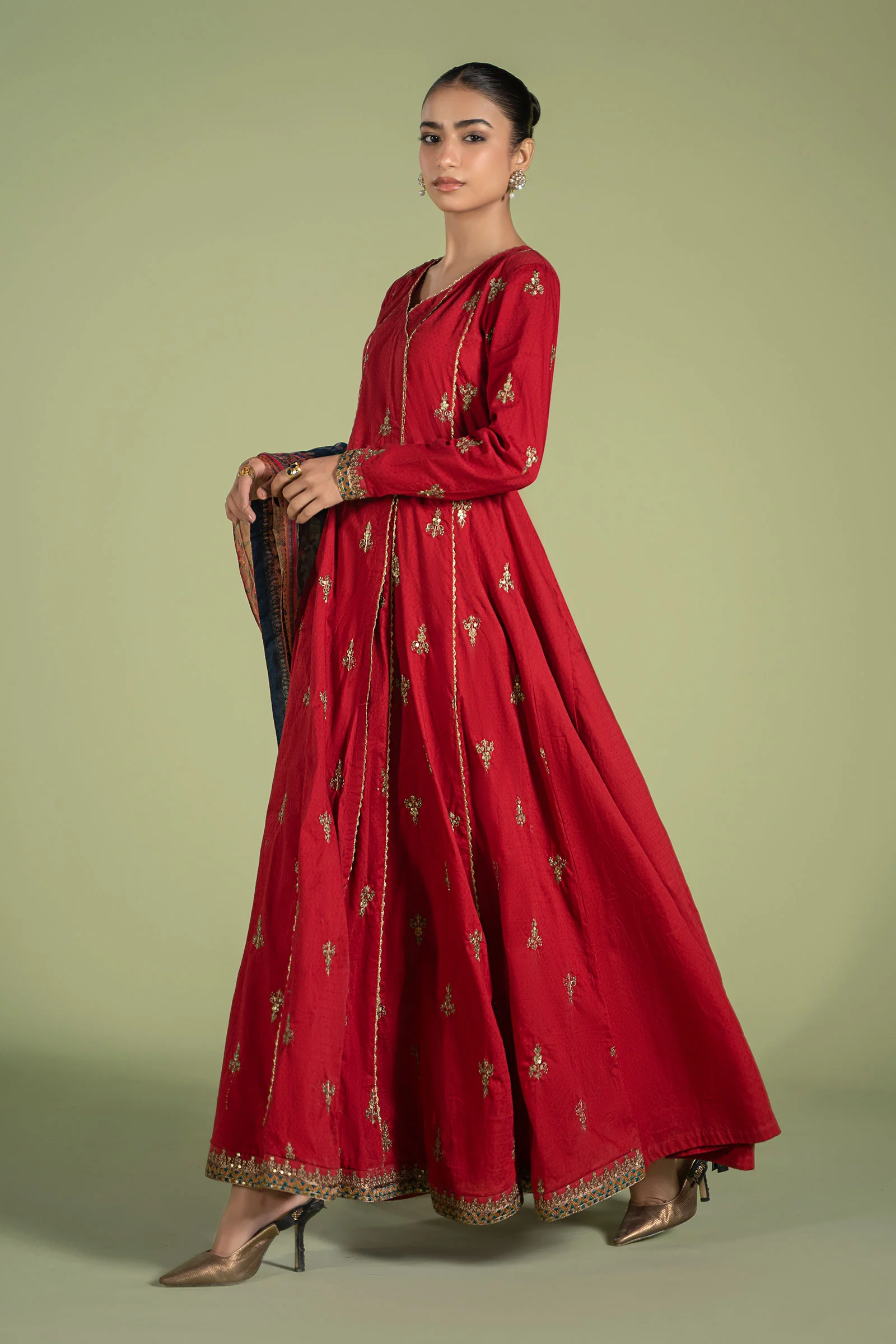 3 Piece Embroidered Dobby Suit - Image 5