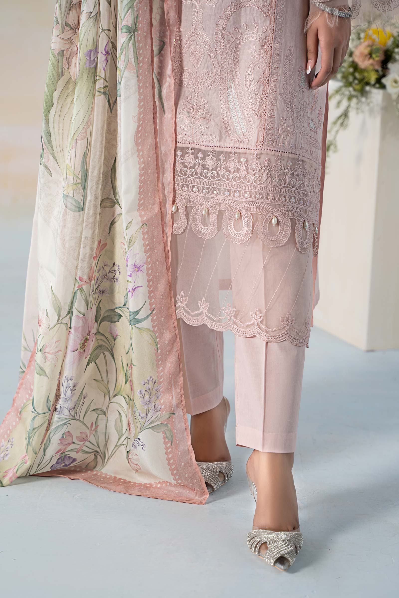 3 Piece Dyed Self Jacquard Suit - Image 4