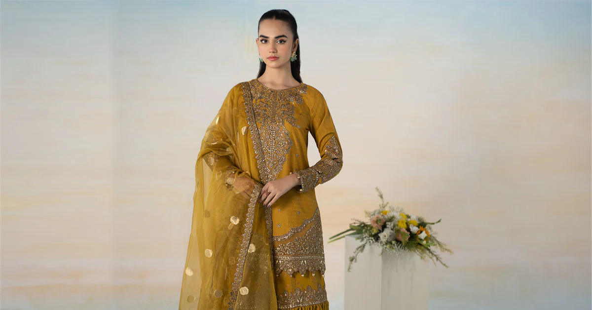 3 Piece Embroidered Dobby Suit - Image 8