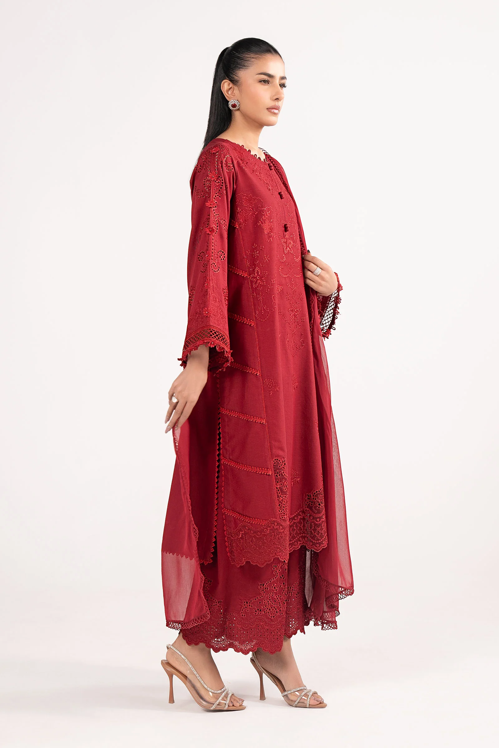3 Piece Embroidered Dobby Lawn Suit - Image 7