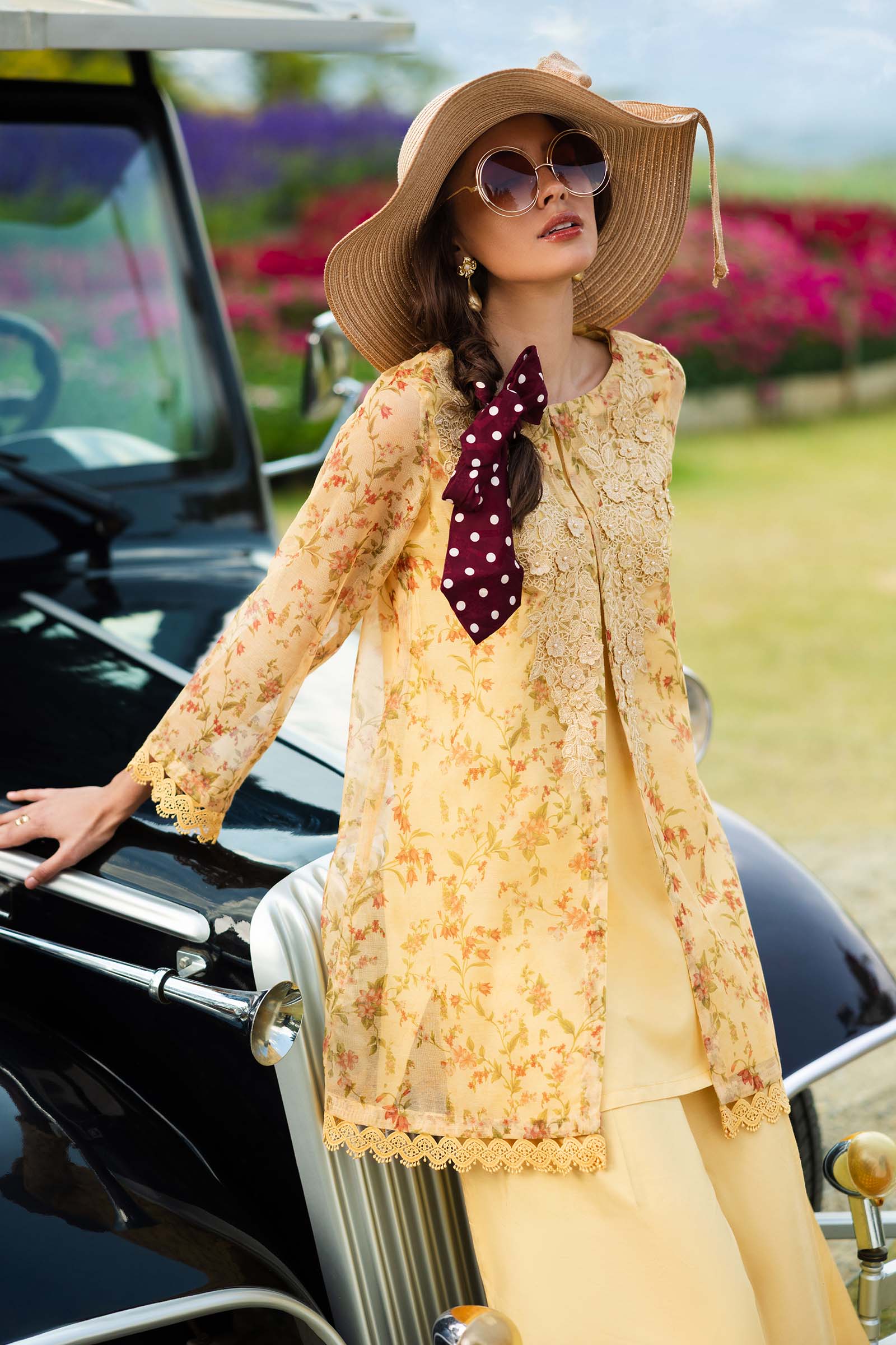 3 Piece Embroidered Cotton Net Suit - Image 5