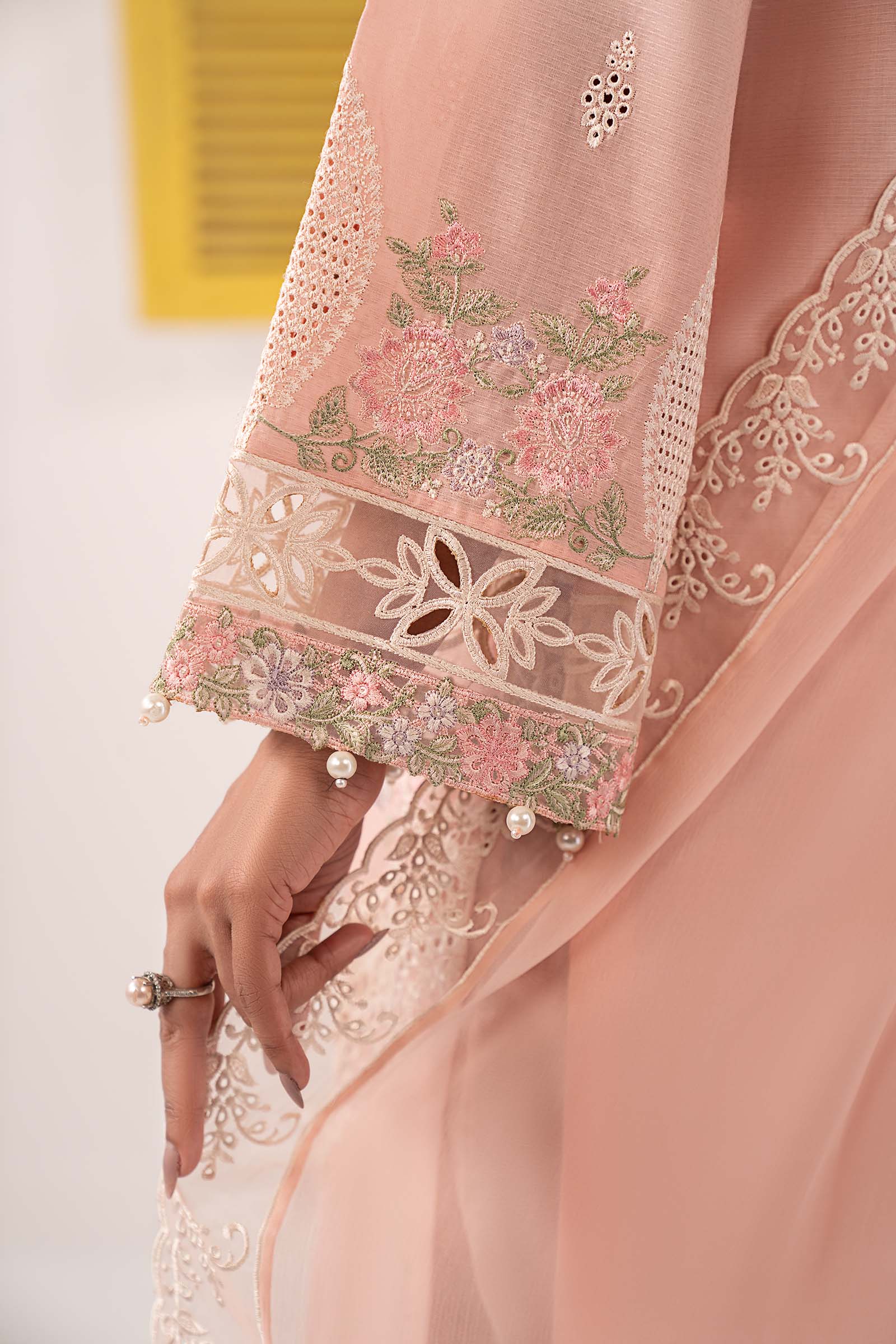 3 Piece Embroidered Dobby Lawn Suit - Image 4