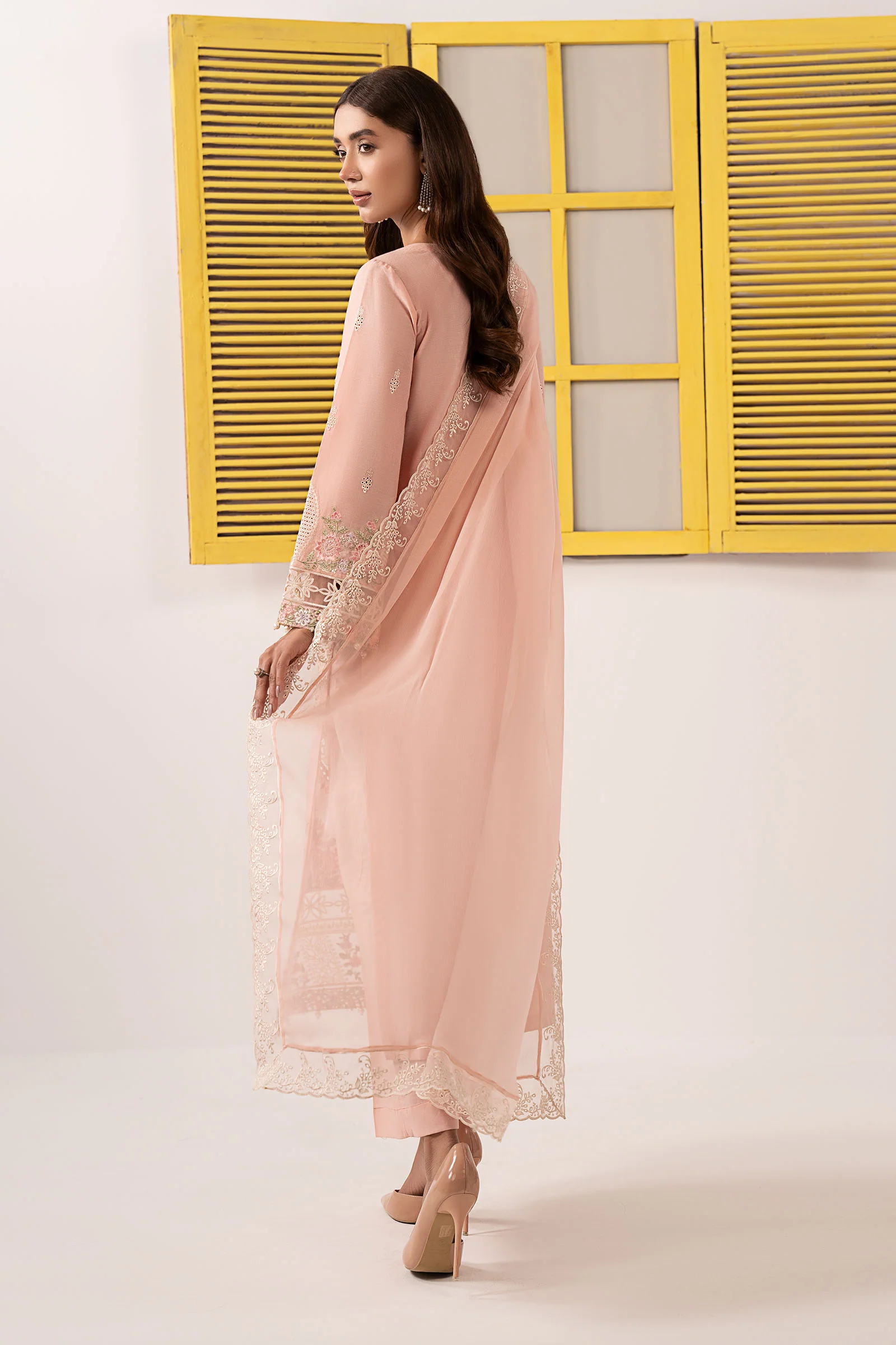 3 Piece Embroidered Dobby Lawn Suit - Image 7