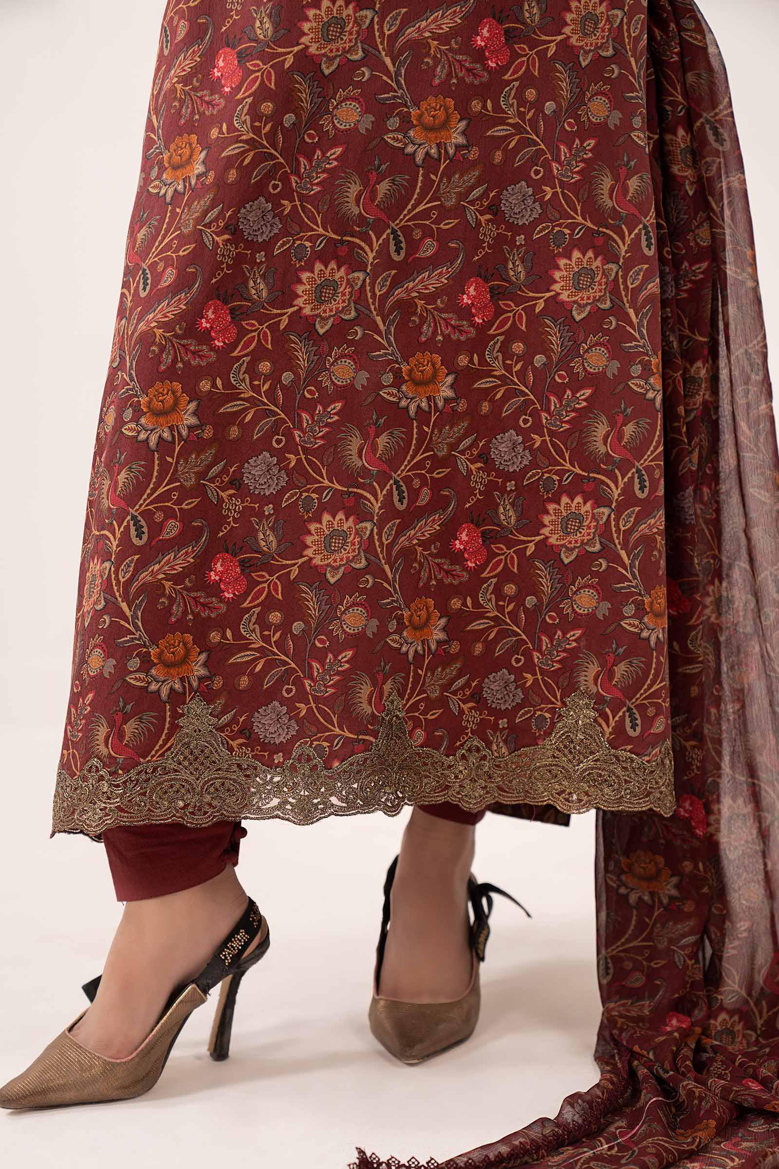 3 Piece Embroidered Dobby Lawn Suit - Image 9