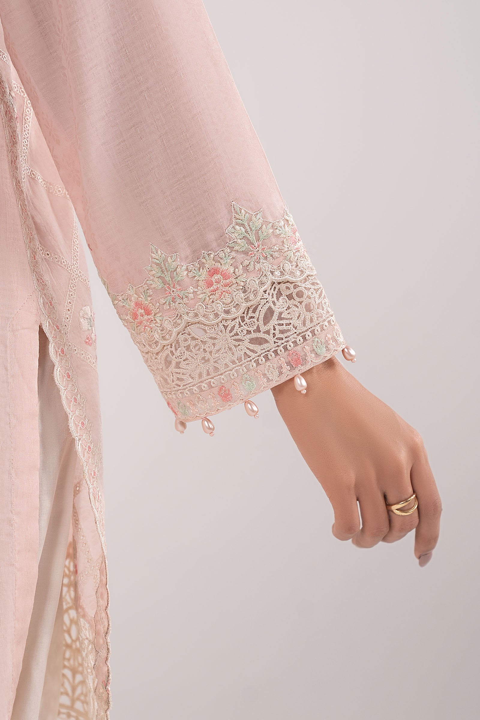3 Piece Embroidered Dobby Lawn Suit - Image 5