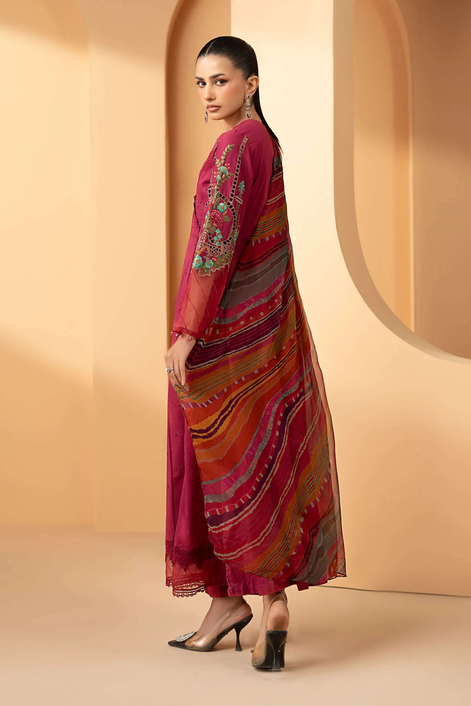 3 Piece Embroidered Dobby Lawn Suit - Image 7