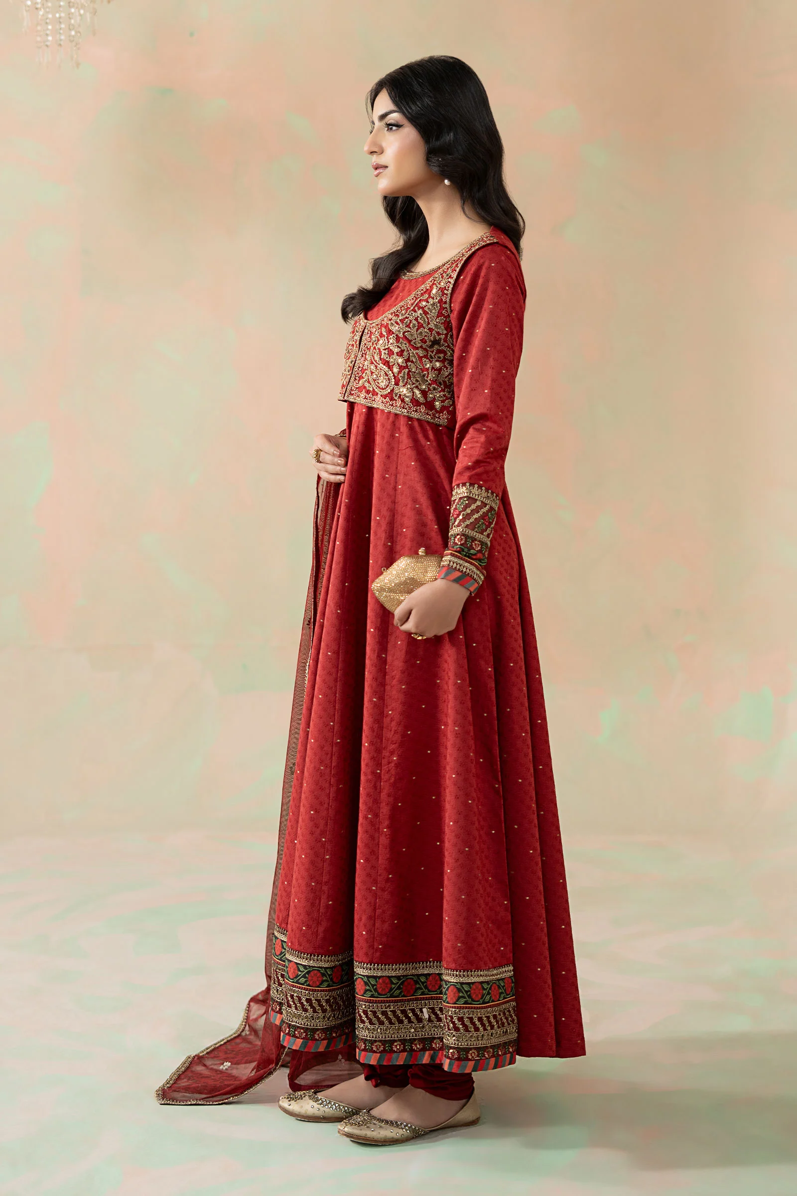 3 Piece Embroidered Filament Viscose Suit - Image 6