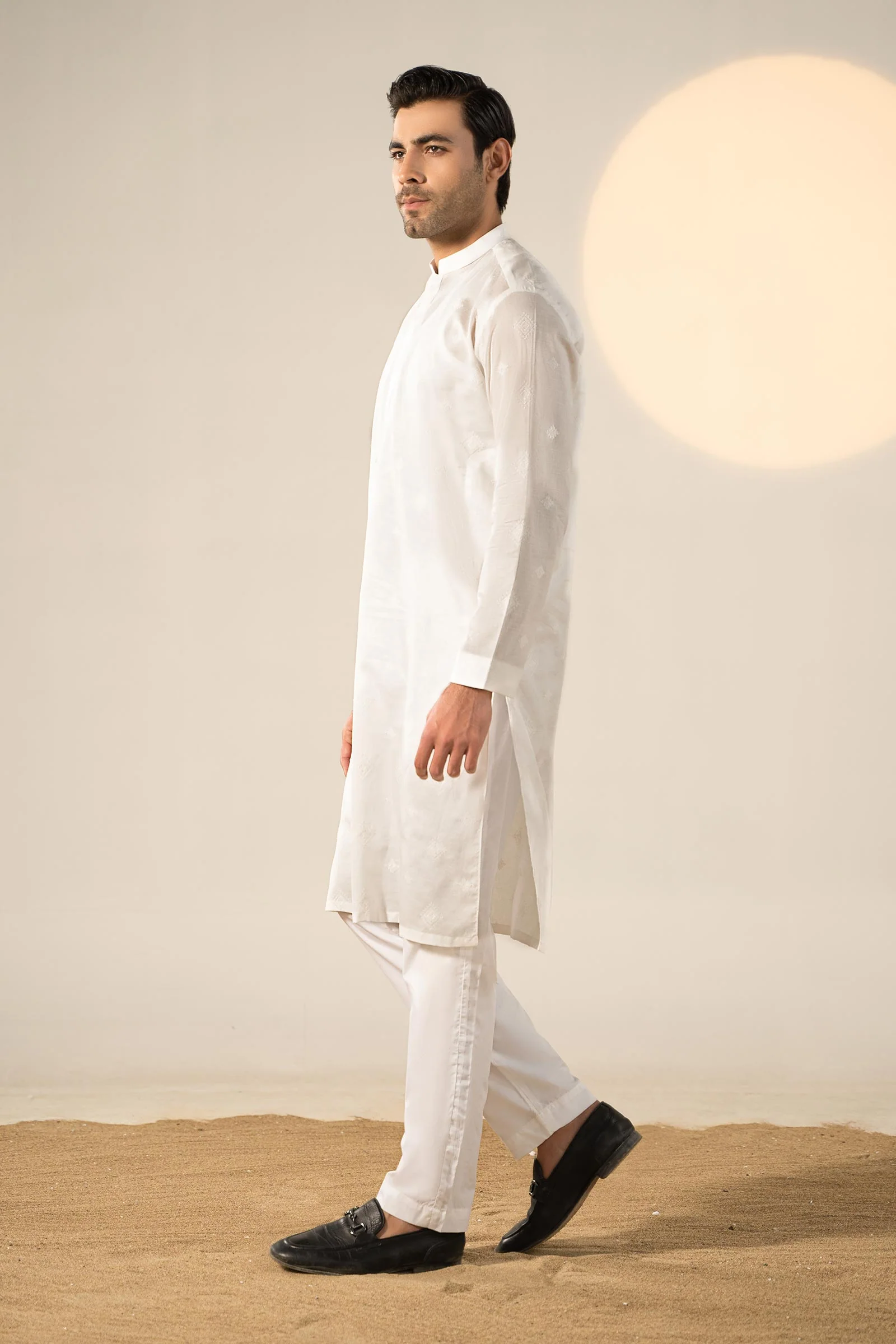 Embroidered Cotton Kurta - Image 7