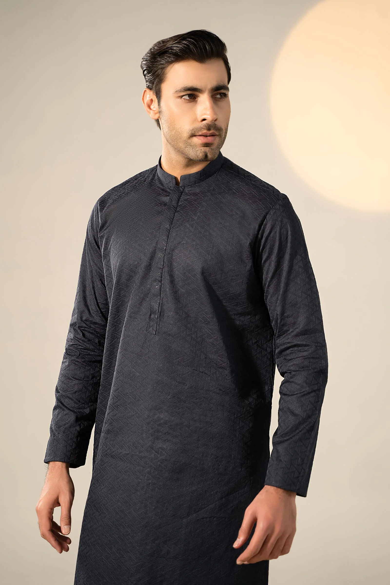Embroidered Cotton Kurta - Image 2