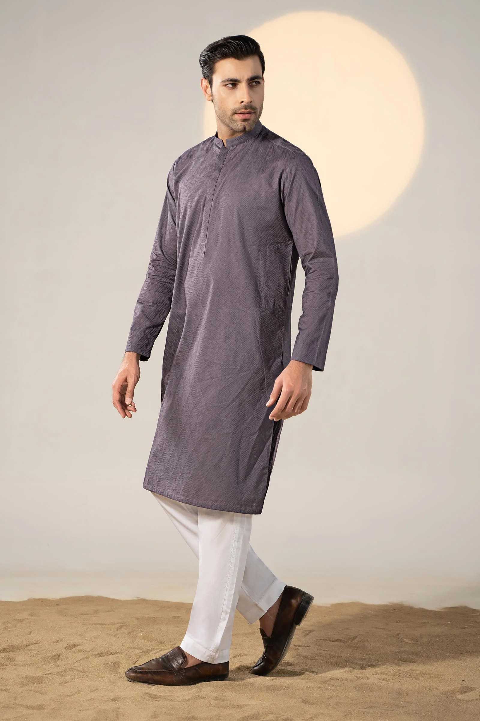 Embroidered Cotton Kurta - Image 5