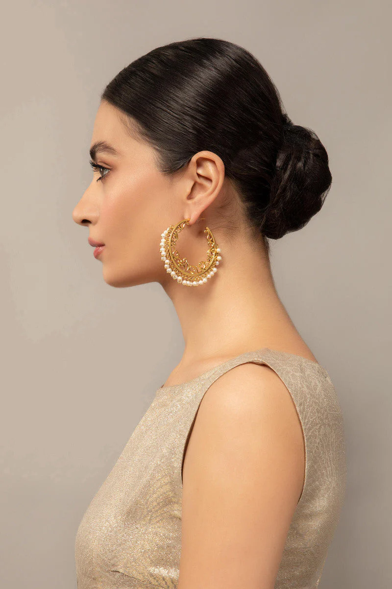 JER-038 Gold hoops - Image 3