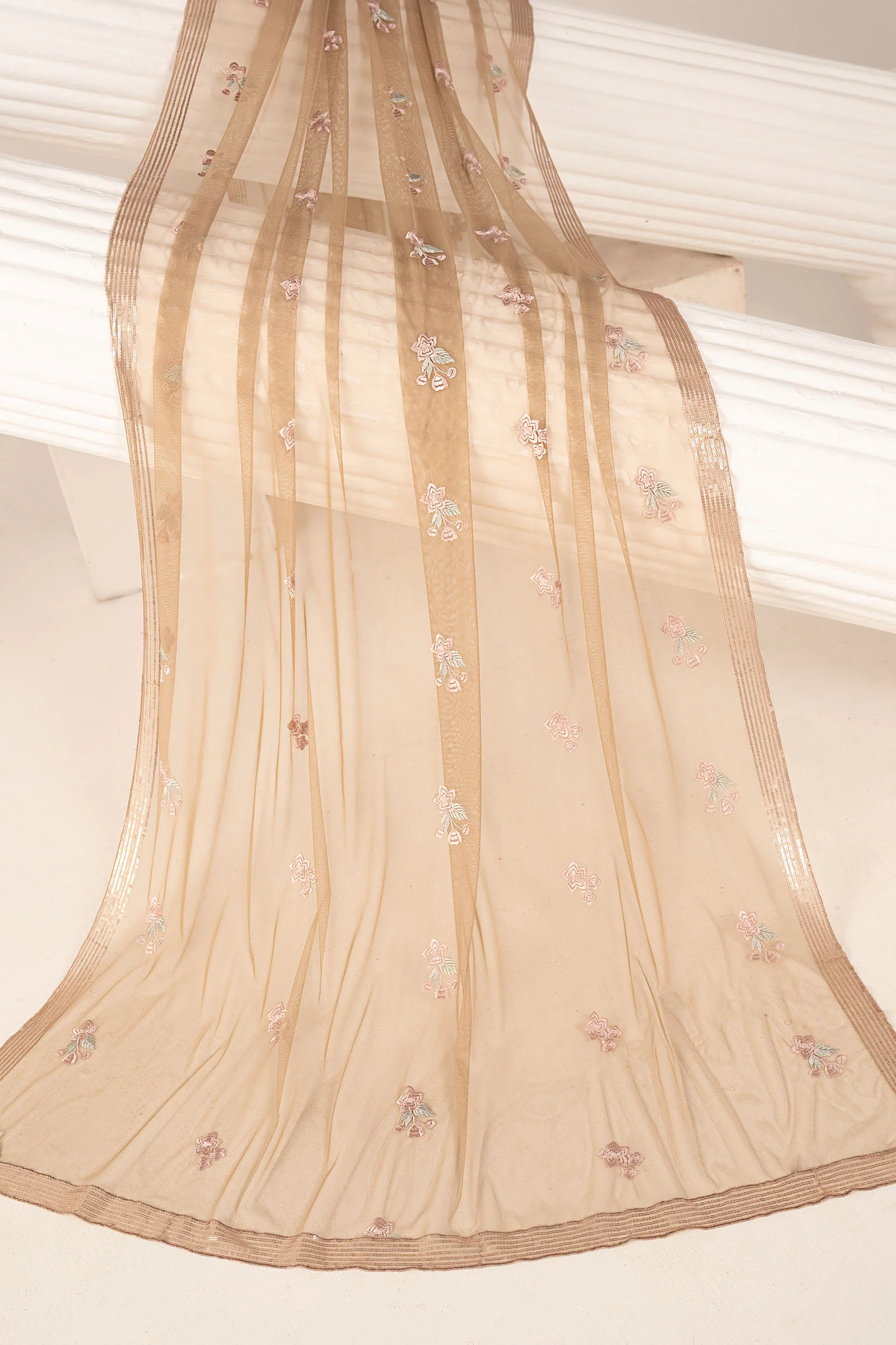Embroidered Net Fabric (2Pcs) - Image 9