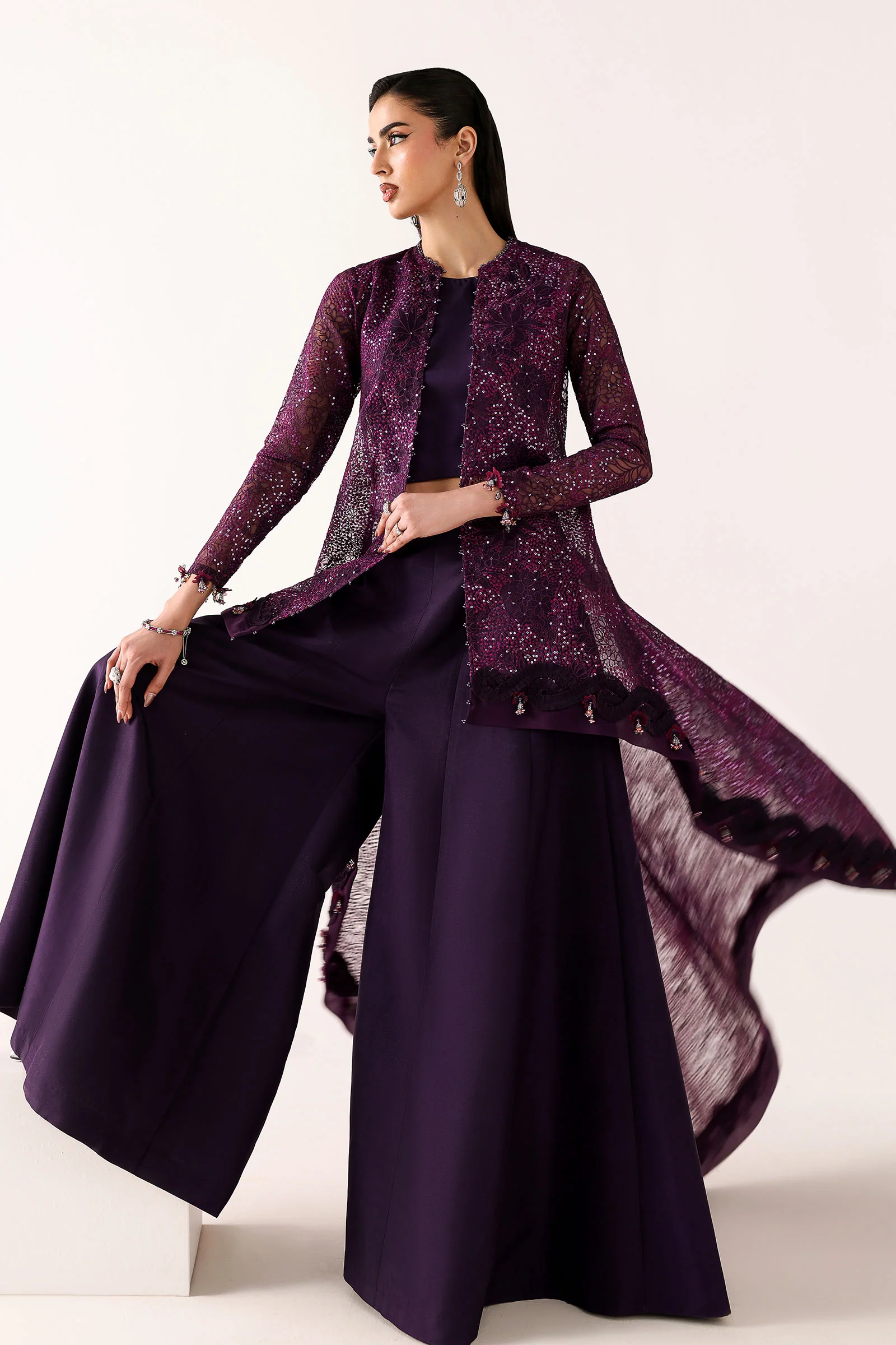 Embroidered Organza Fabric (2Pcs) - Image 2