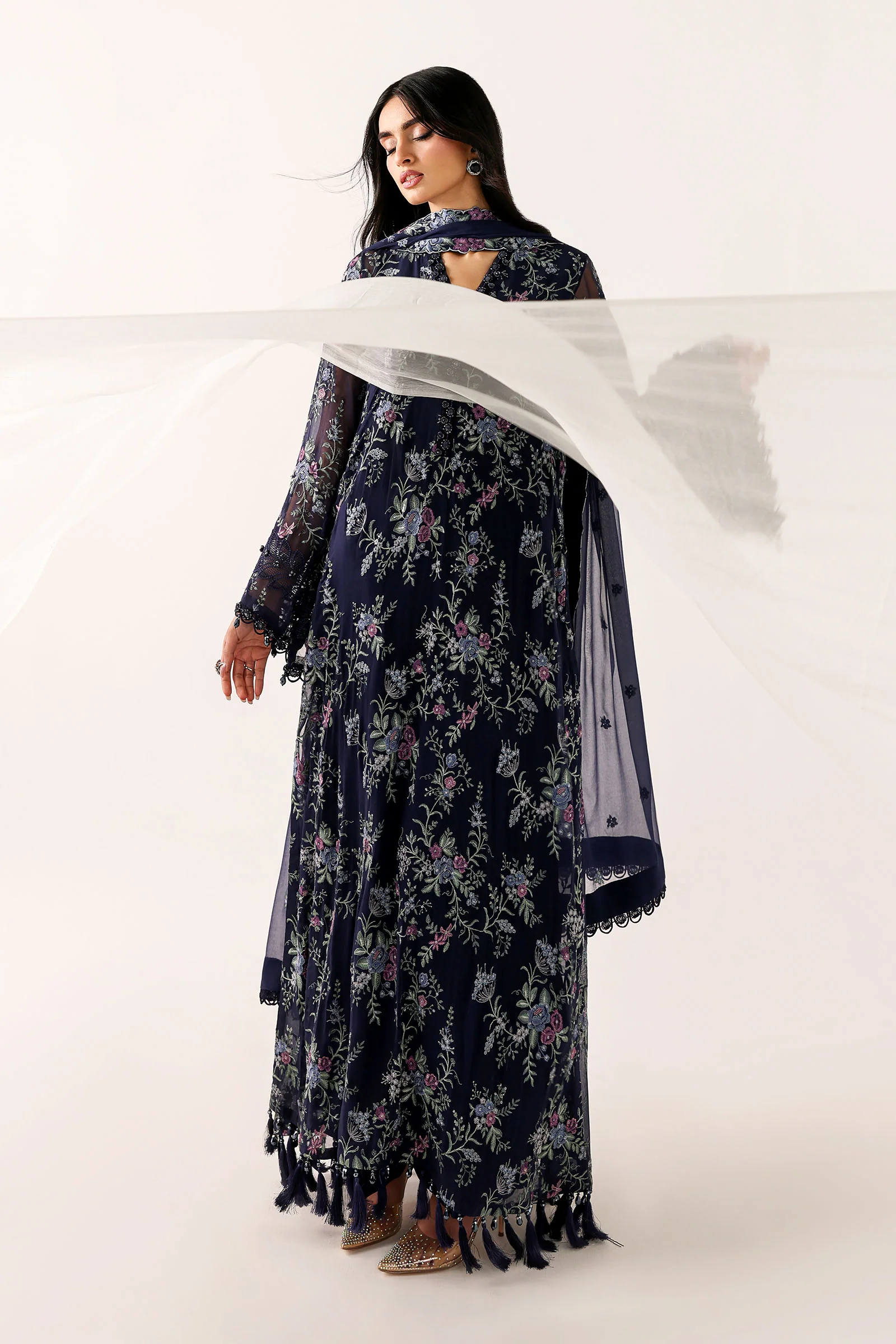 Embroidered Chiffon Fabric (3Pcs) - Image 5