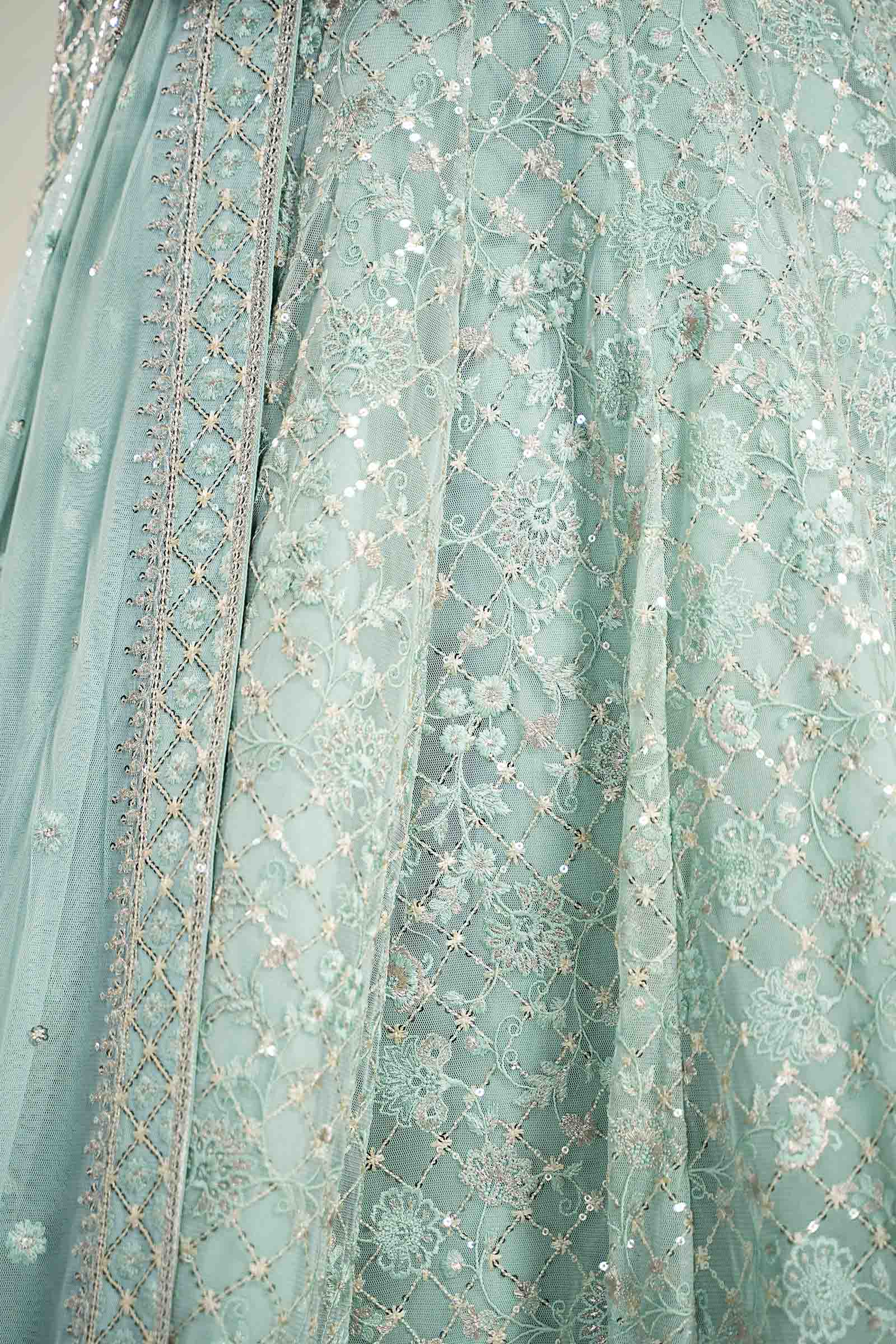 Embroidered Poly Net Fabric (2Pcs) | LF-706 - Image 4