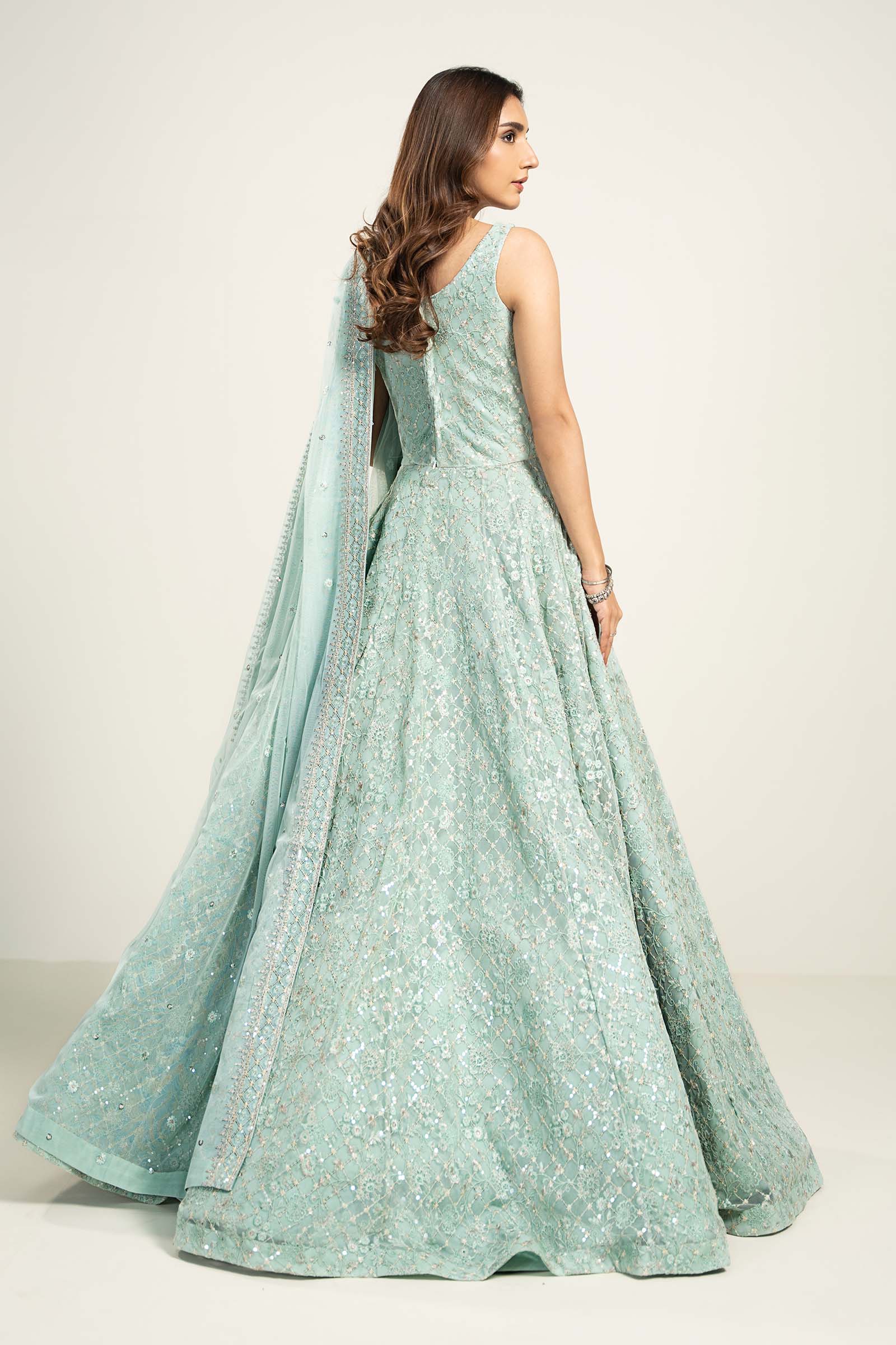 Embroidered Poly Net Fabric (2Pcs) | LF-706 - Image 5
