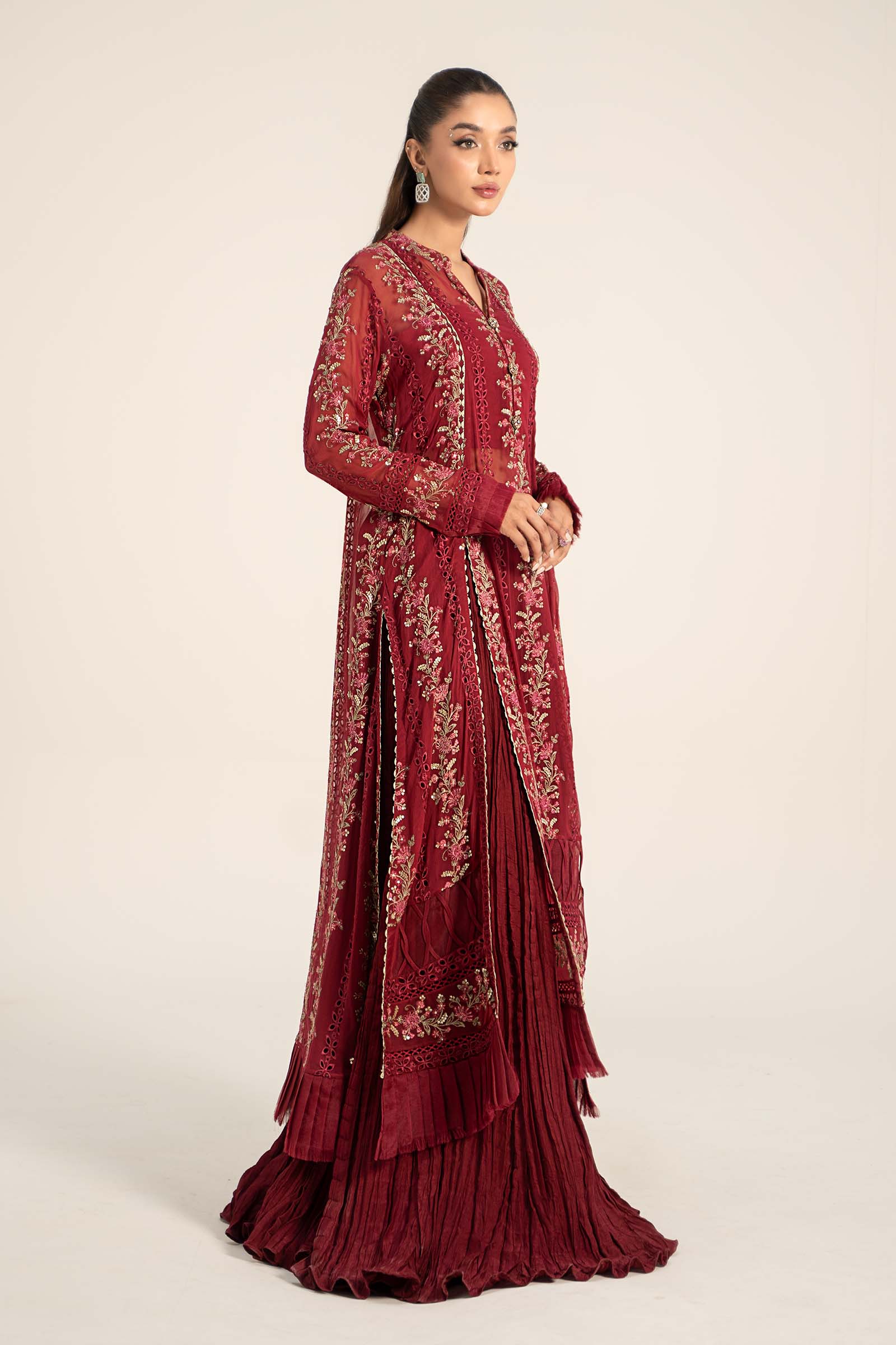 Embroidered Chiffon Fabric (2Pcs) | LF-724 - Image 4