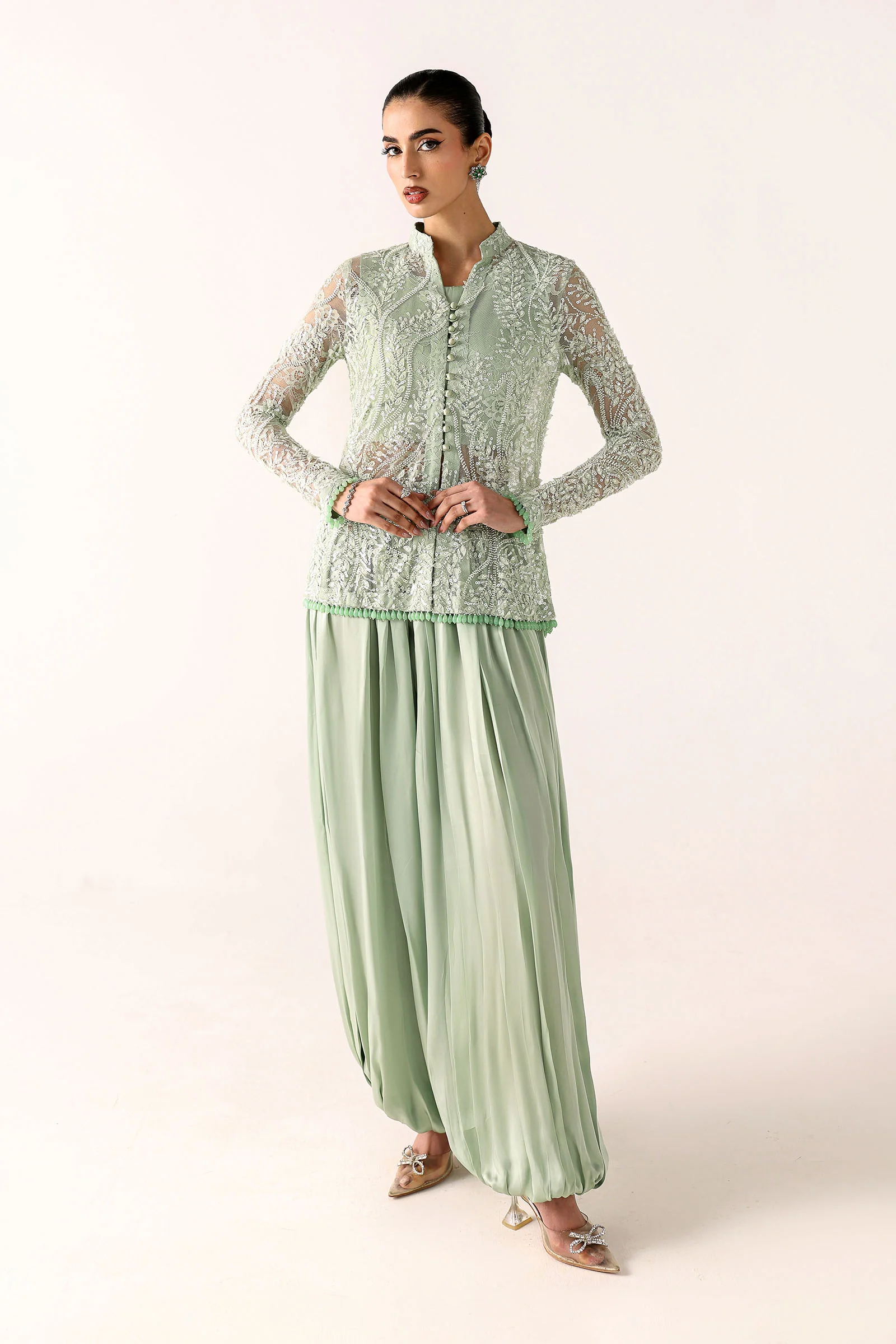 Embroidered Net Fabric (1Pc) - Image 3