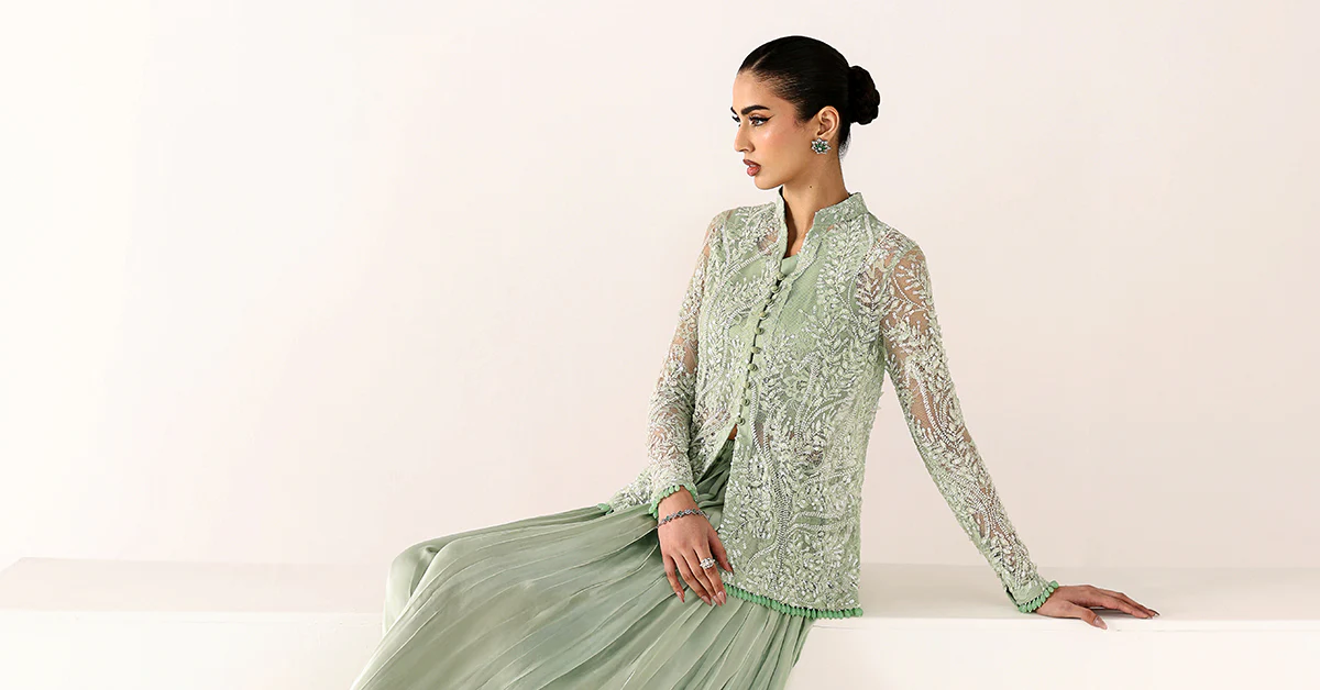 Embroidered Net Fabric (1Pc) - Image 4