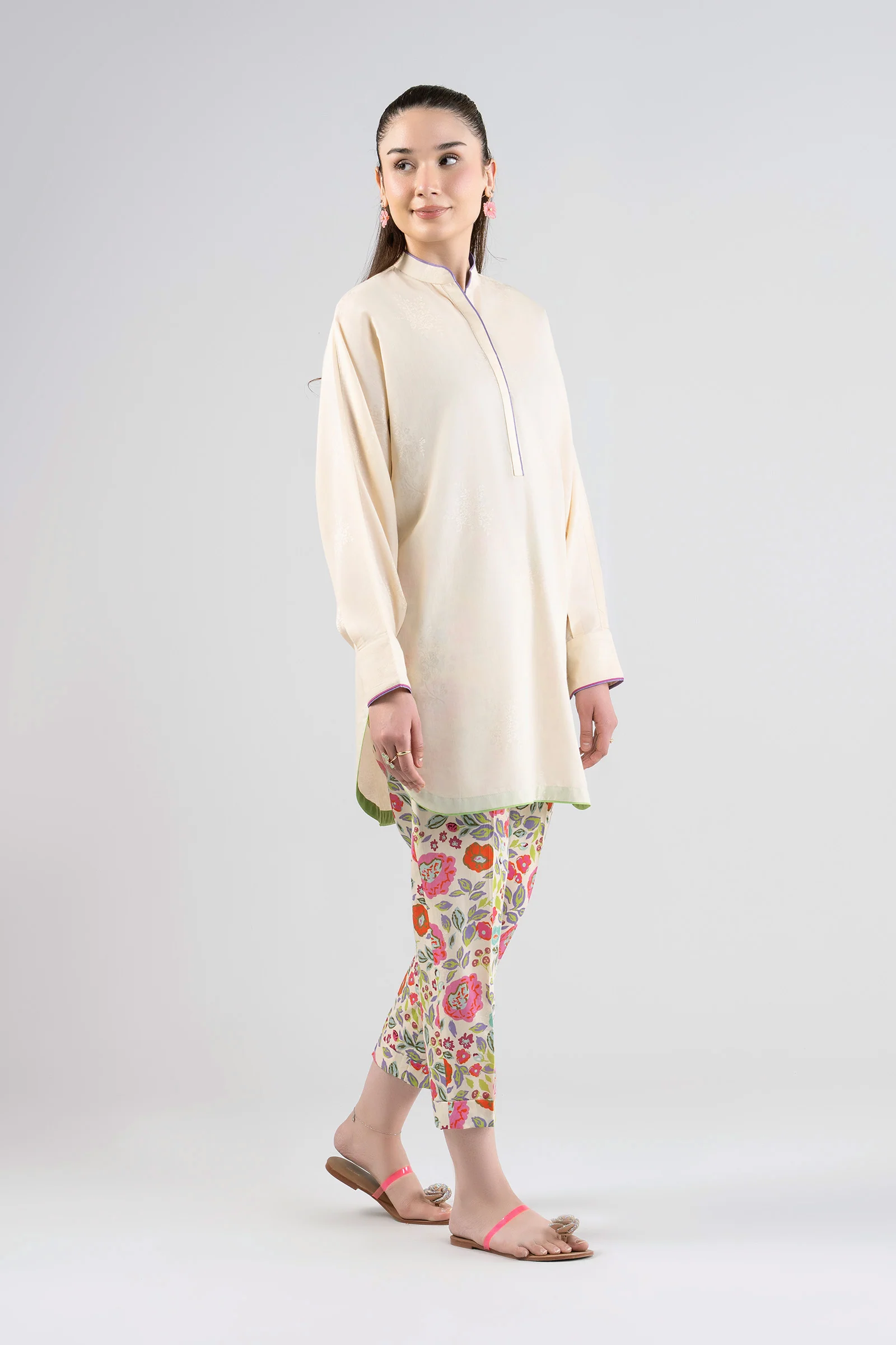 2 Pc Printed Jacquard Viscose Suit - Image 4
