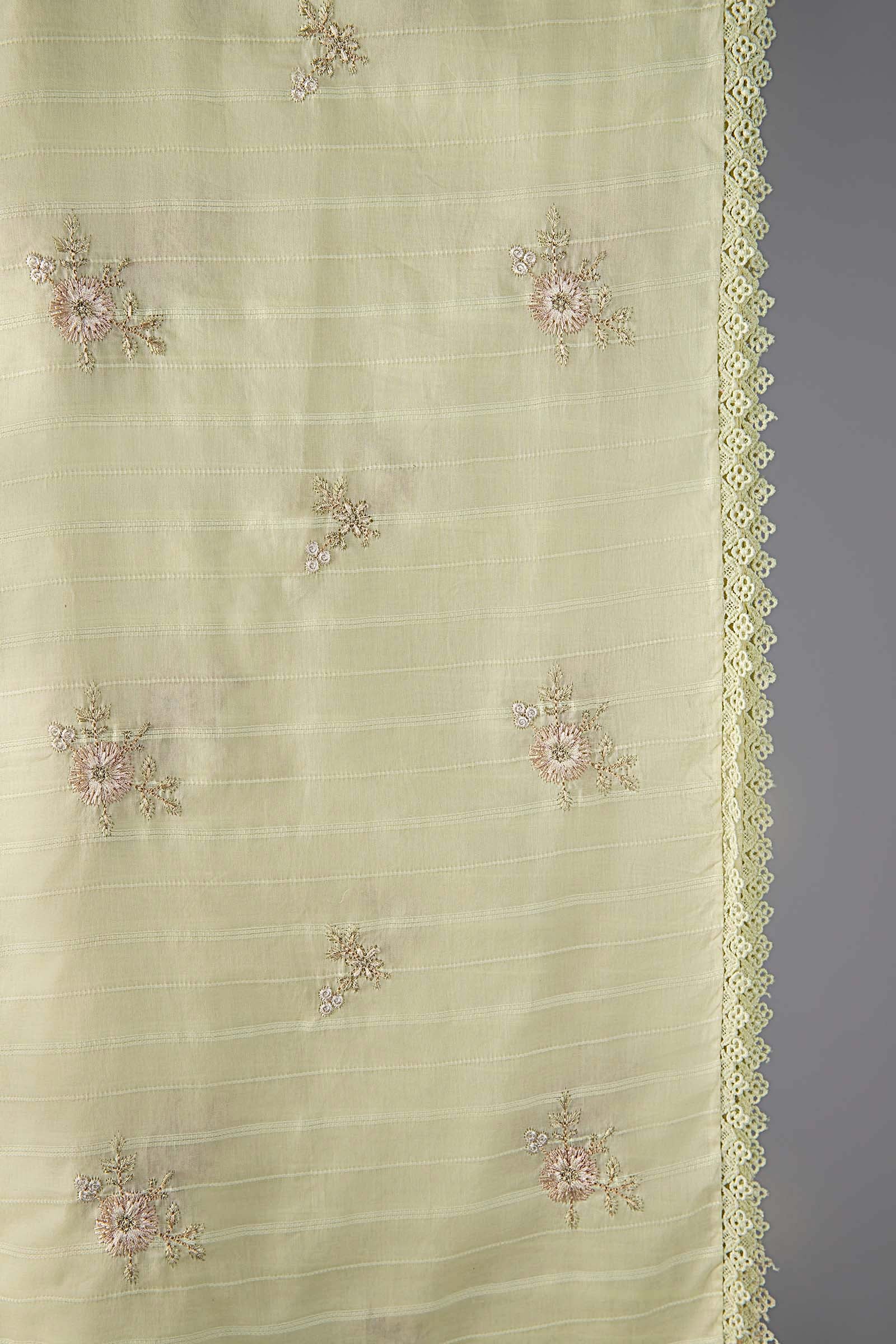 Embroidered Textured Voile Dupatta - Image 4