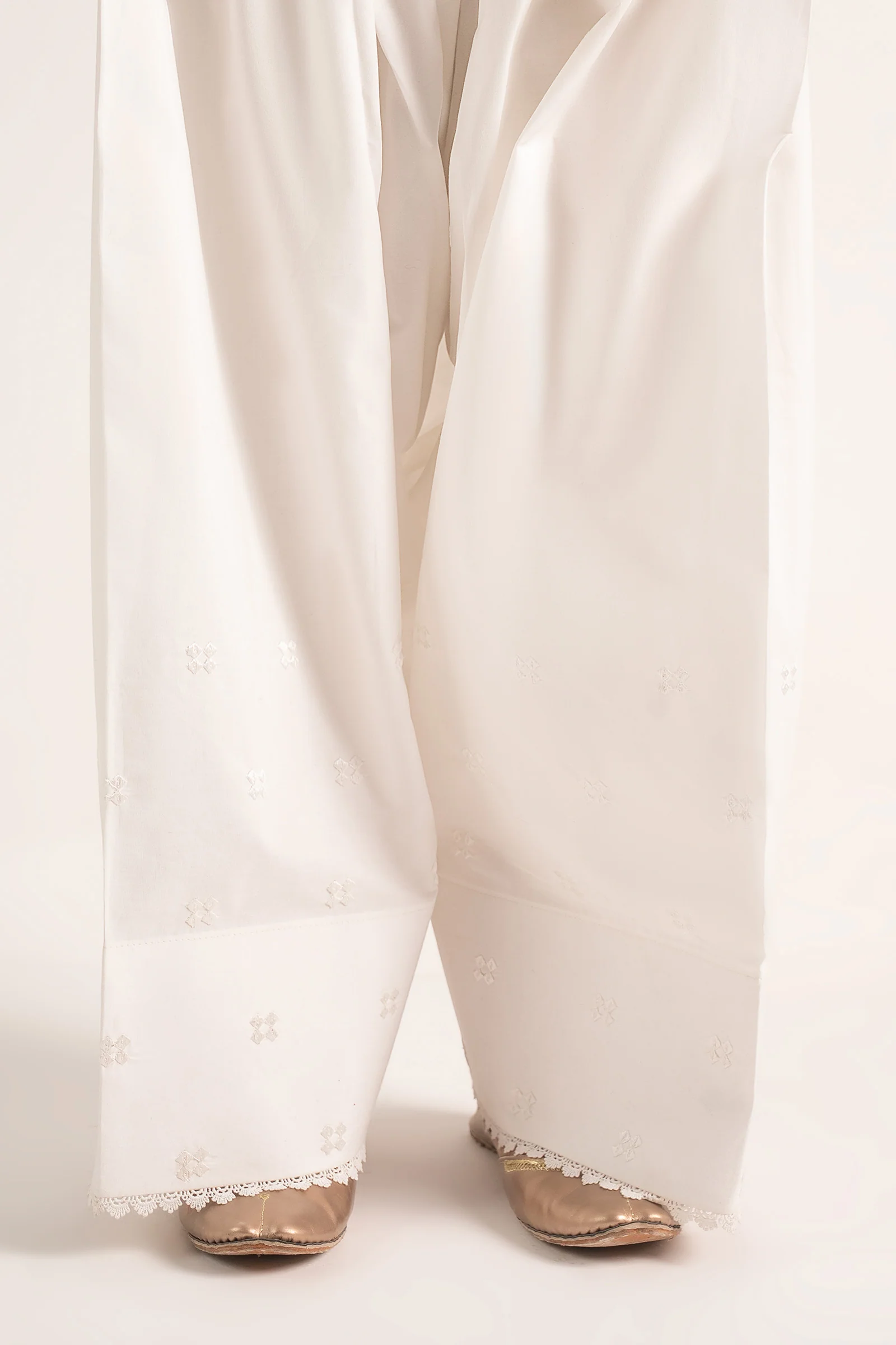 Embroidered Cambric Shalwar