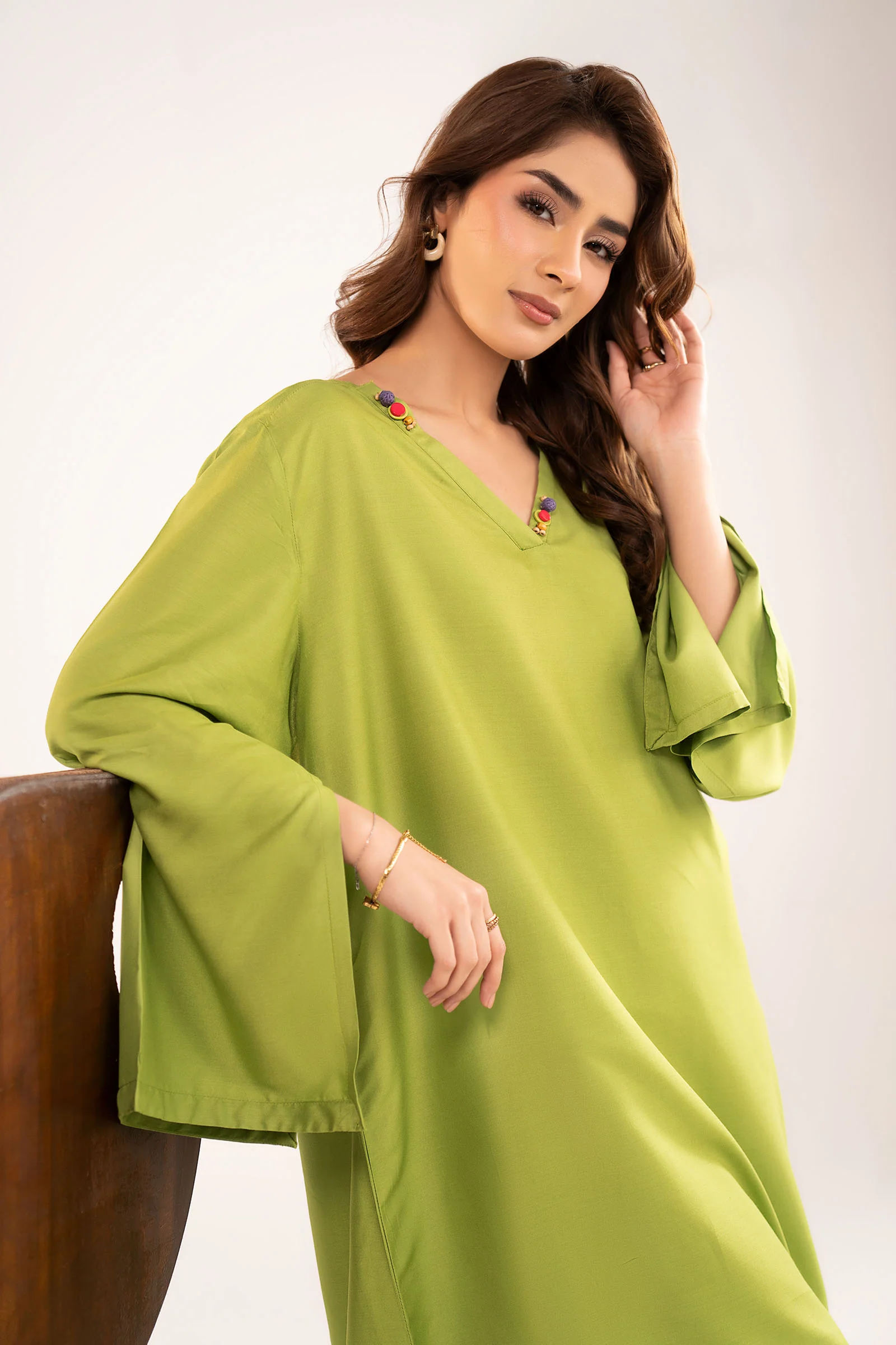 2 Pc Dyed Arabic Lawn Suit - Image 4