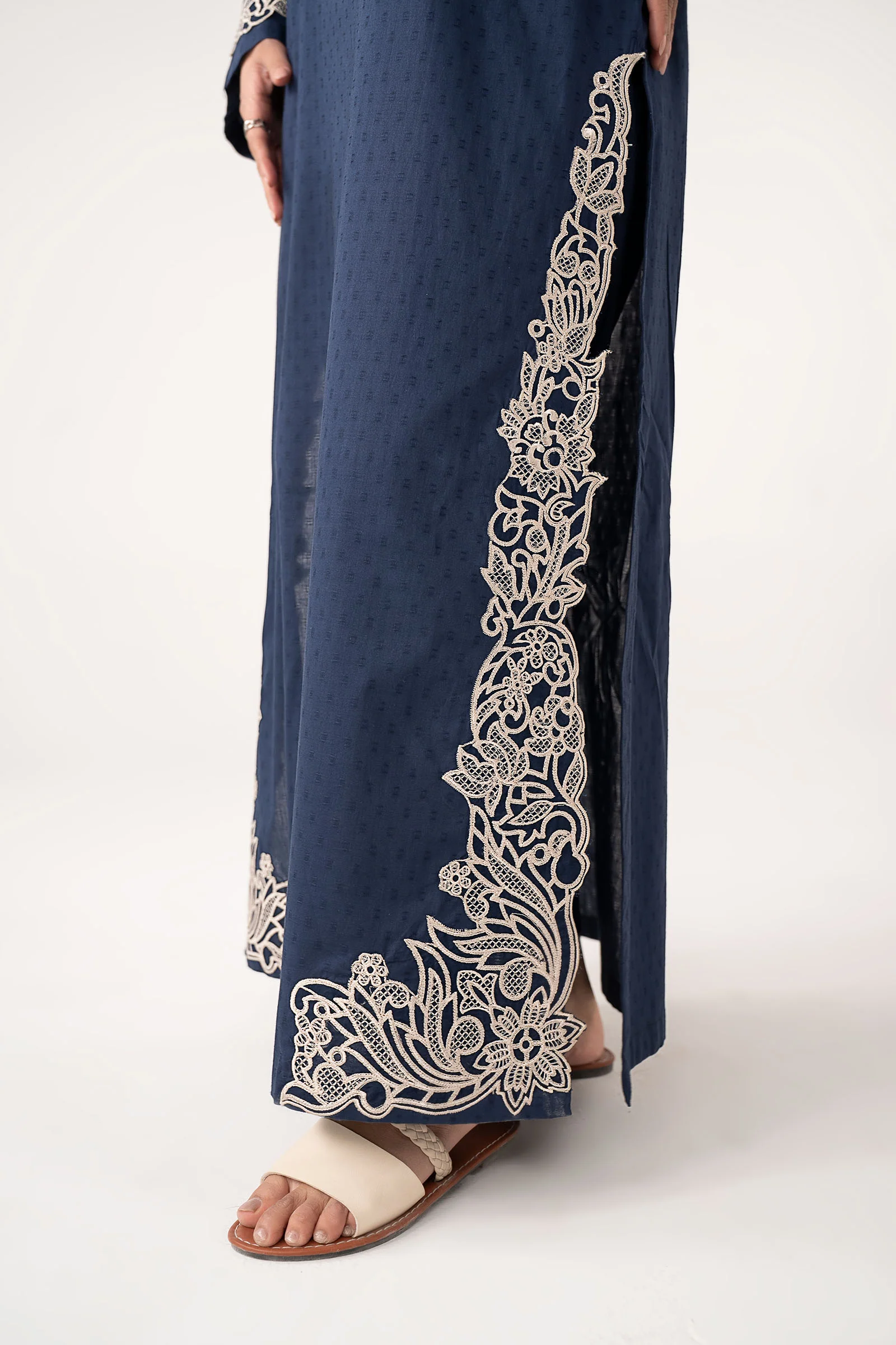 2 Pc Embroidered Dobby Cotton Suit - Image 5