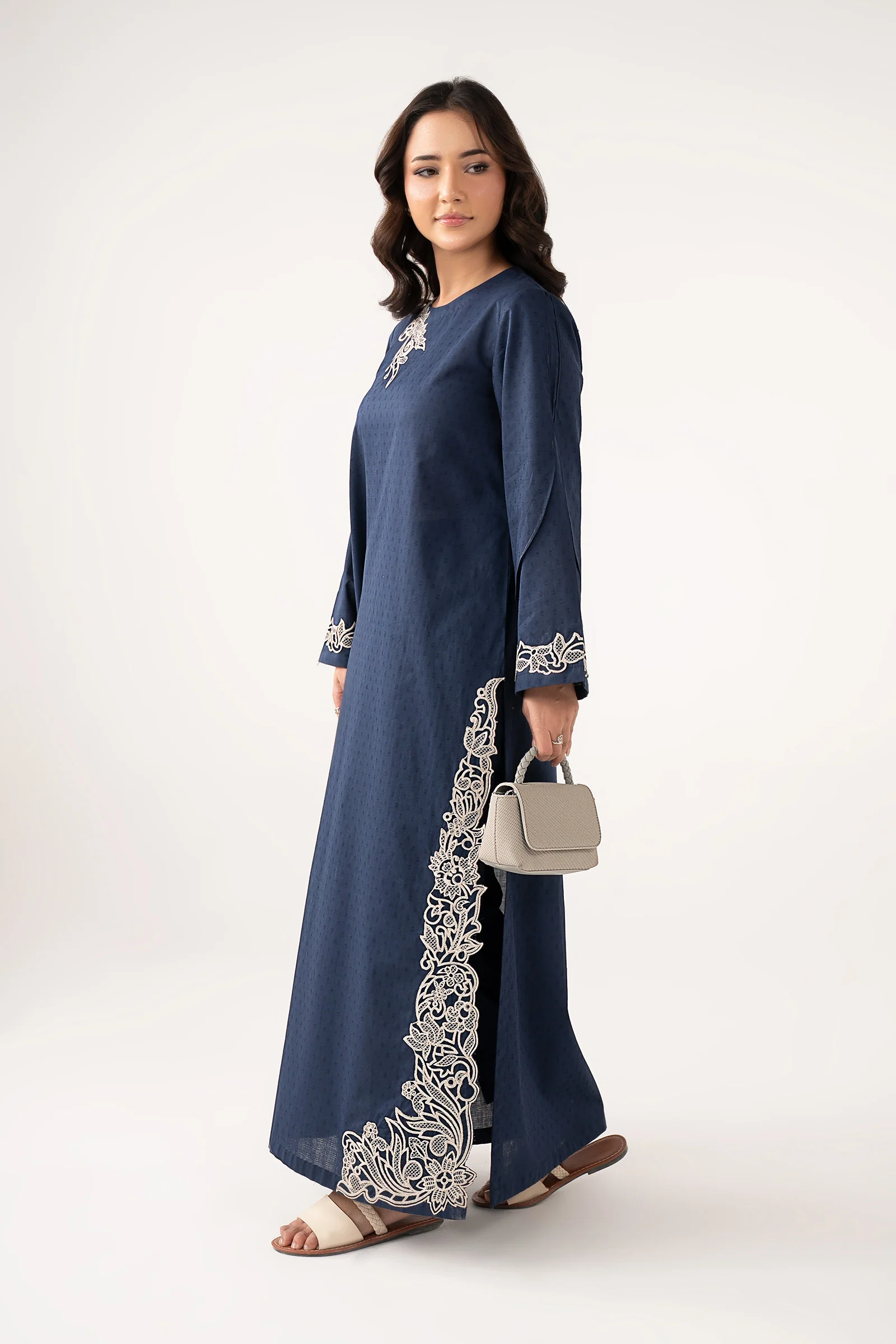 2 Pc Embroidered Dobby Cotton Suit - Image 7